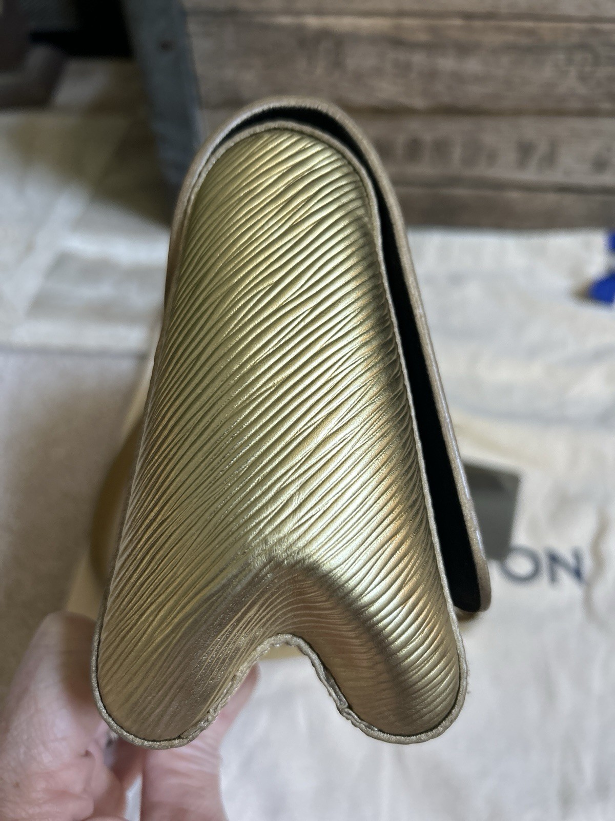 LOUIS VUITTON “Twist” gold epi leather handbag crossbody shoulder bag