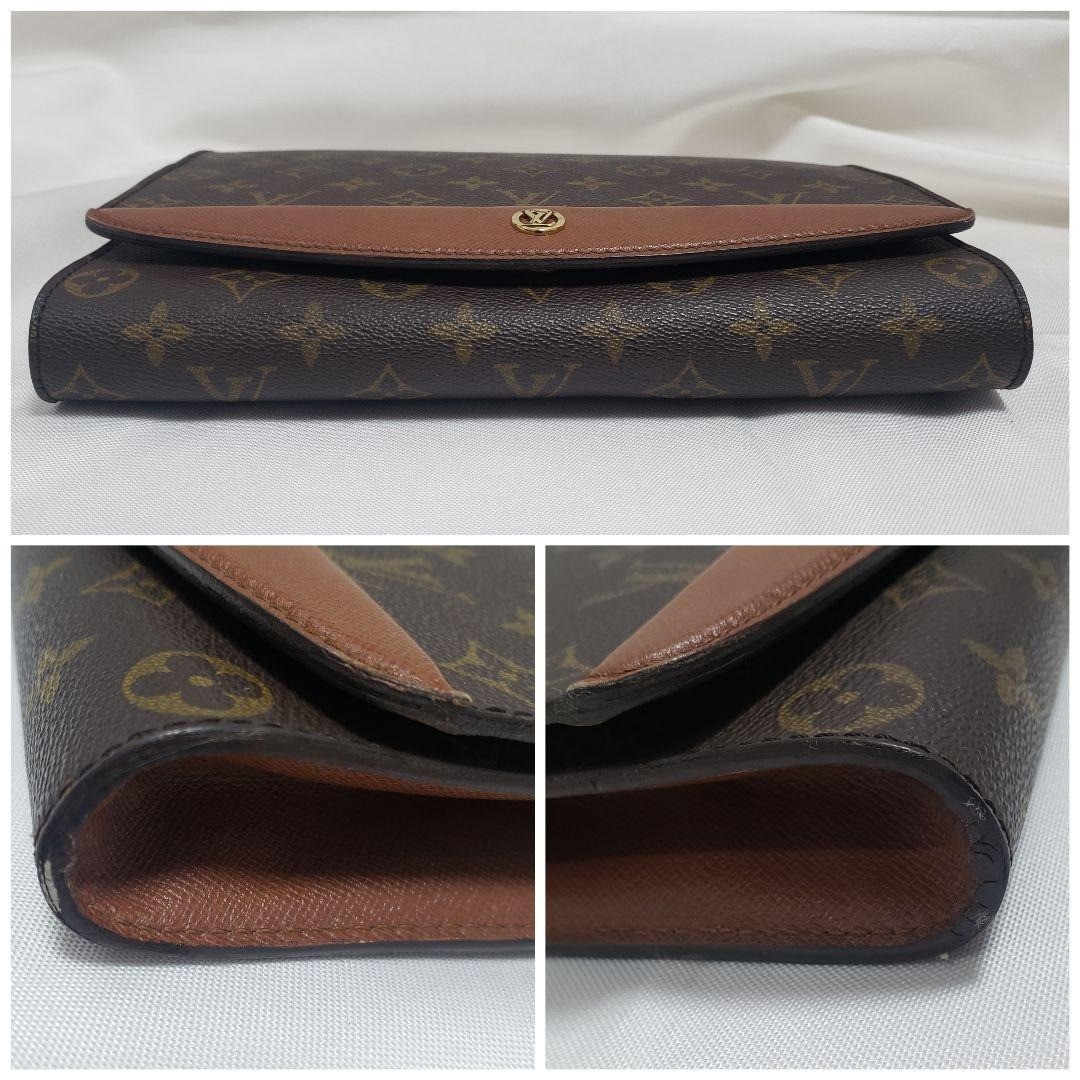 Louis Vuitton Bordeaux Clutch & Shoulder 2Way Bag Monogram Leather Auth Used