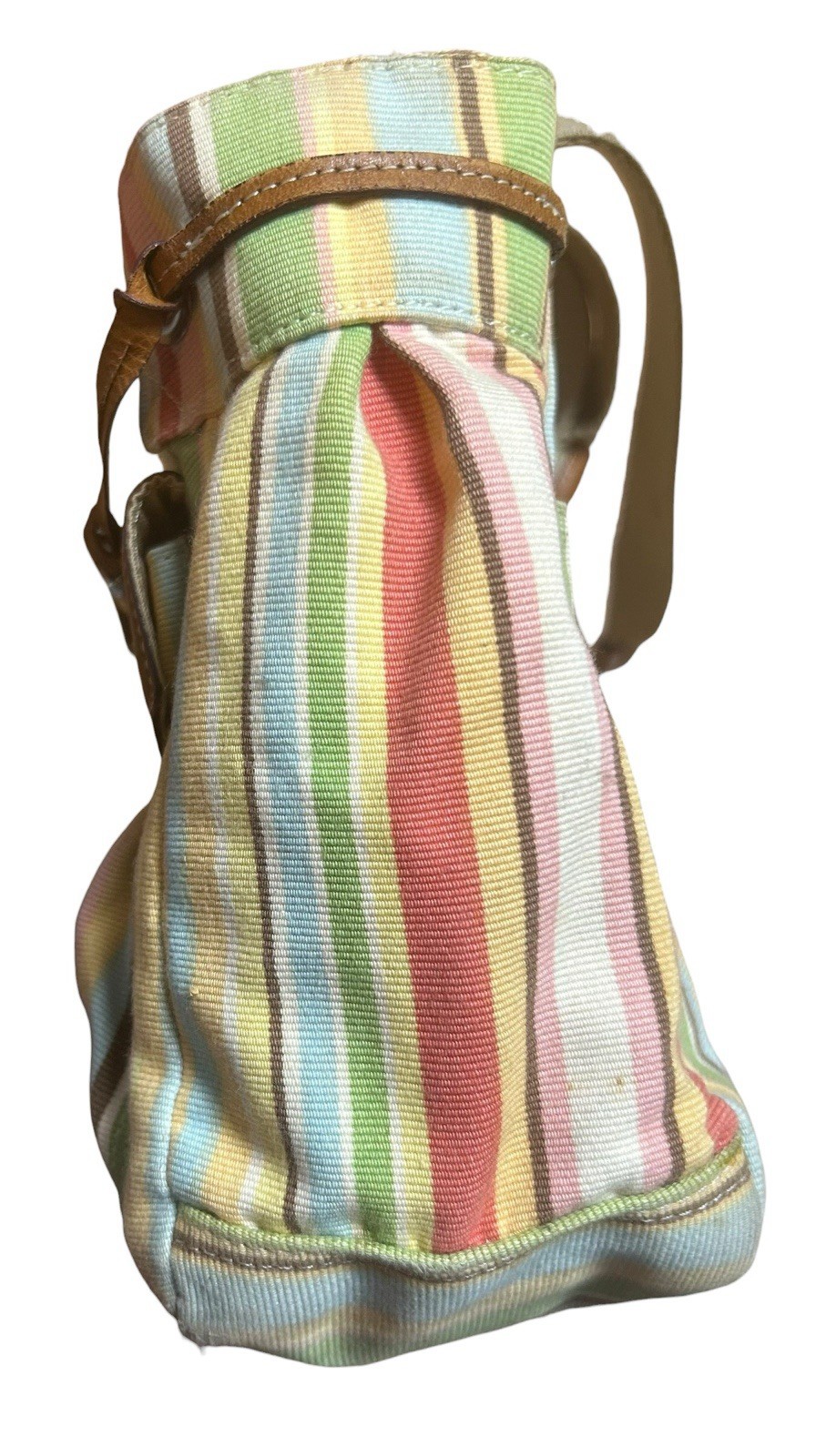 Vintage Fossil 1954 Canvas Striped Purse Women’s Shoulder Hand Bag Multicolor