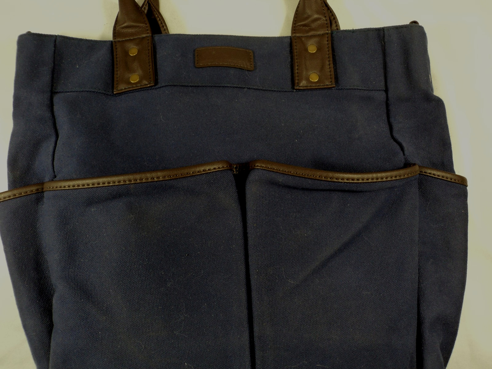Levenger Oxford Navy Blue Book Tote