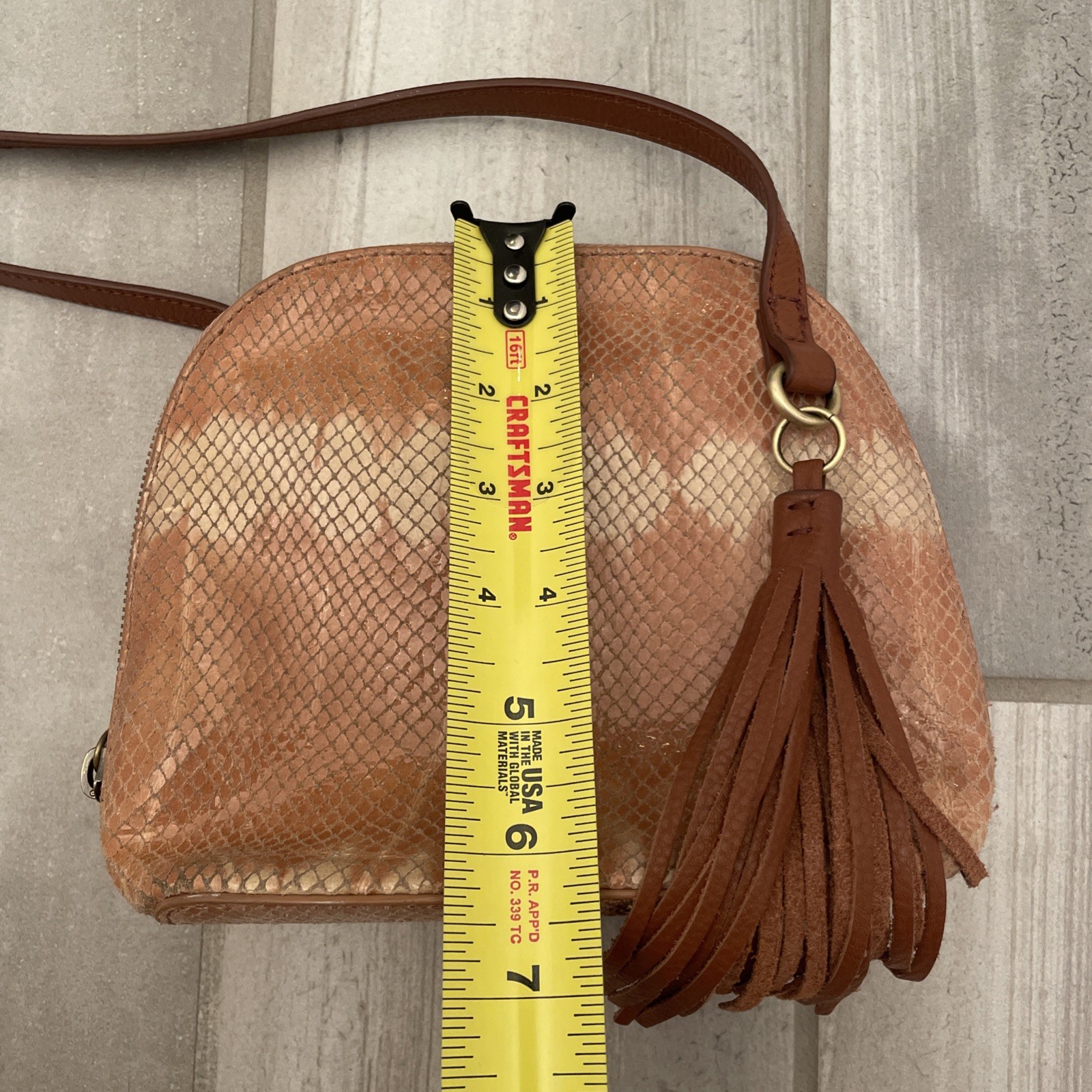 Hobo Nash Desert Tie Dye Leather Crossbody Top Zip Purse Snake Print Leather