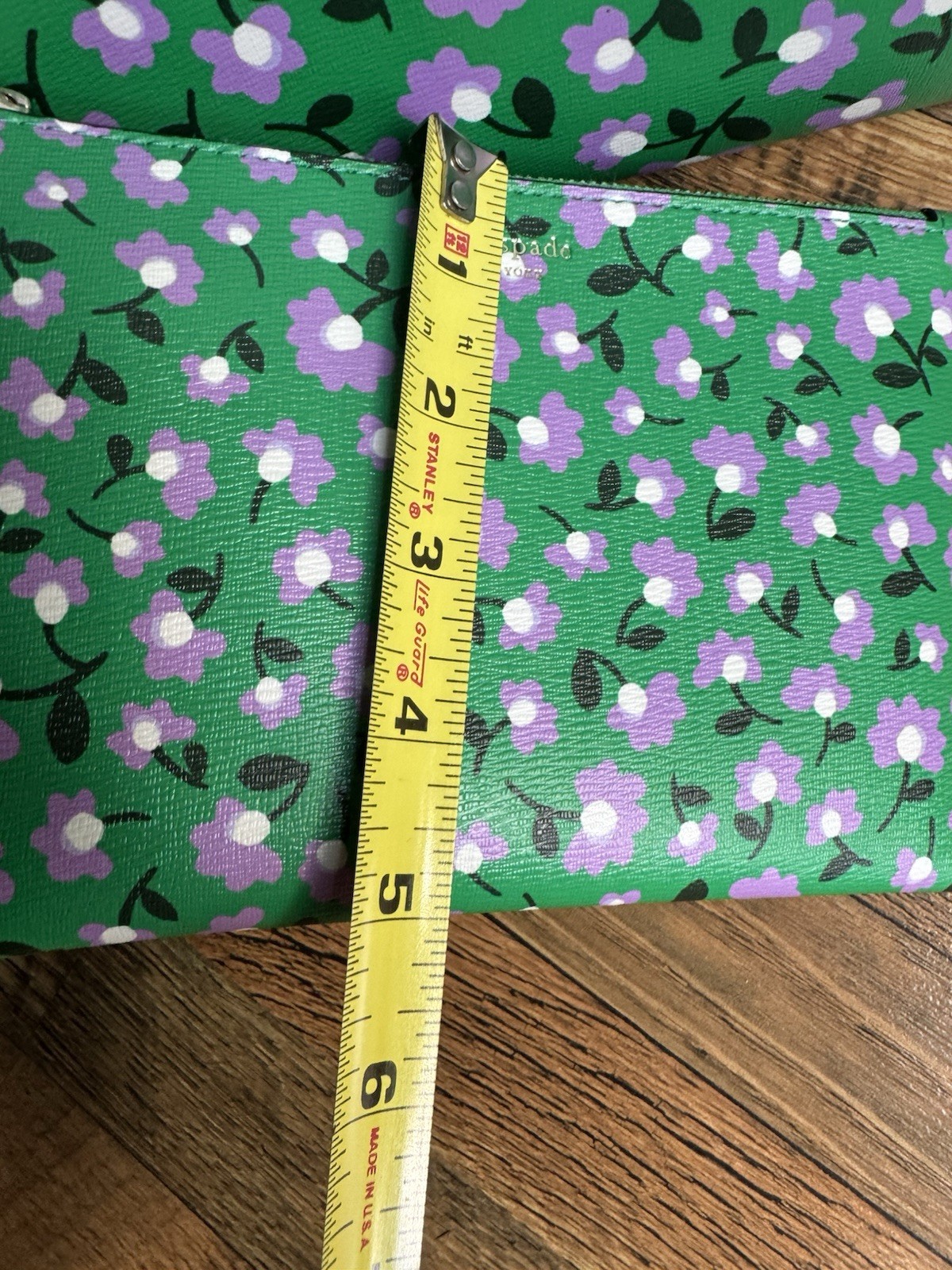 Kate Spade Molly Party Floral Small Tote Green With Zipper Pouch New With Tags