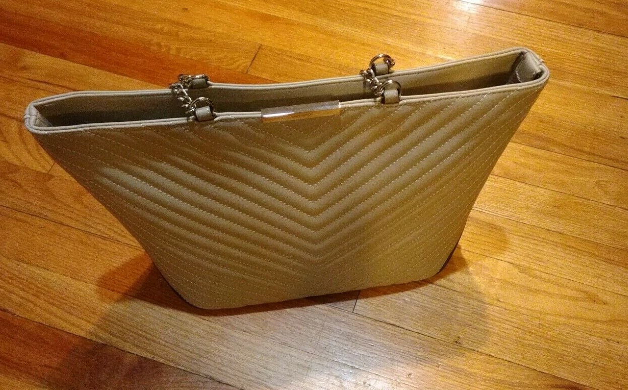 Nine West Purse Handbag Shoulder Bag Beige Half Chain MSRP $85!!!