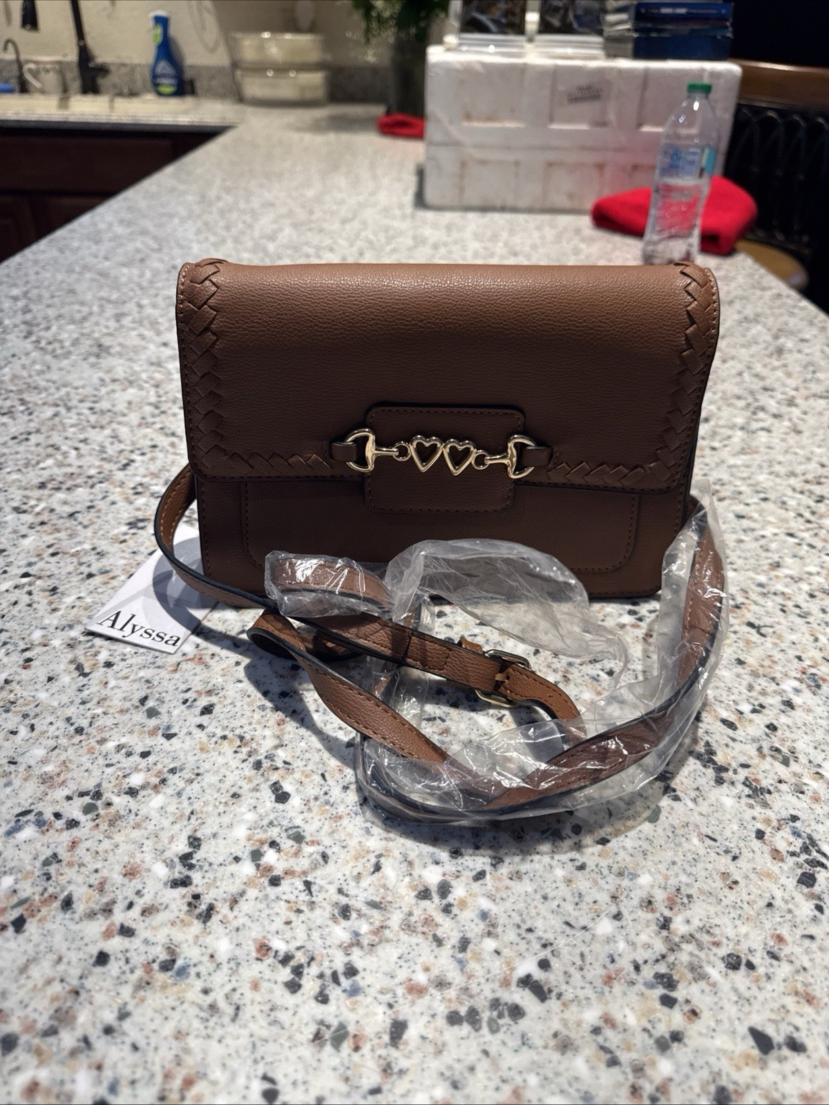 Alyssa Handbag with tags. Convertible shoulder or crossbody bag.