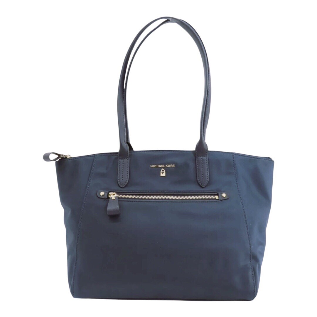Michael Kors Kelsey Admiral Navy Blue Nylon & Leather Tote