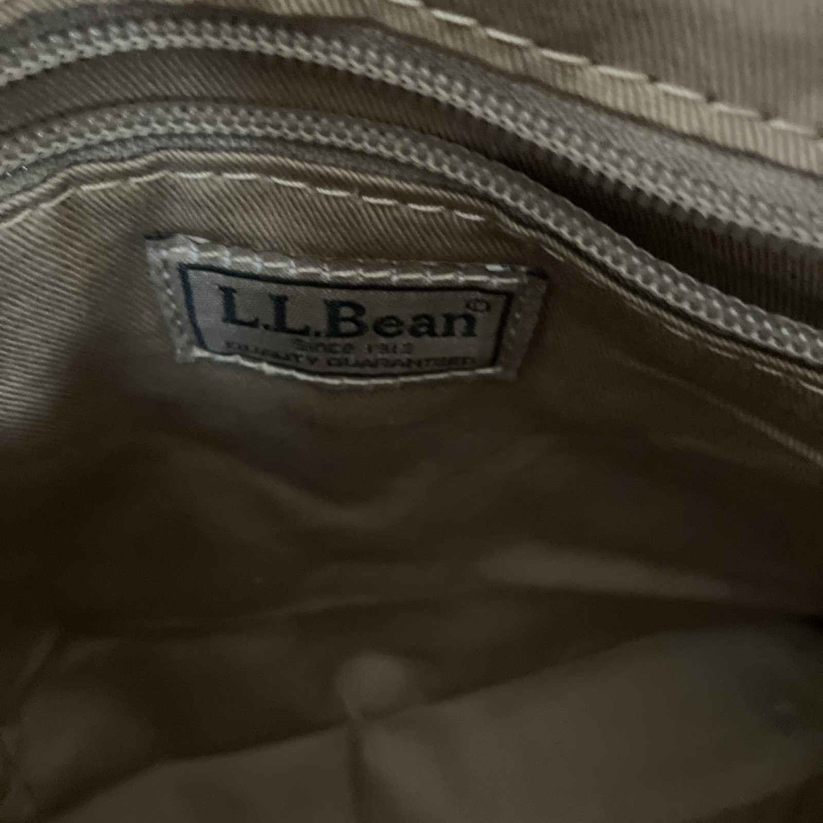 LL Bean Pinky Canvas Tote Bag With Embroidered Sail Boat