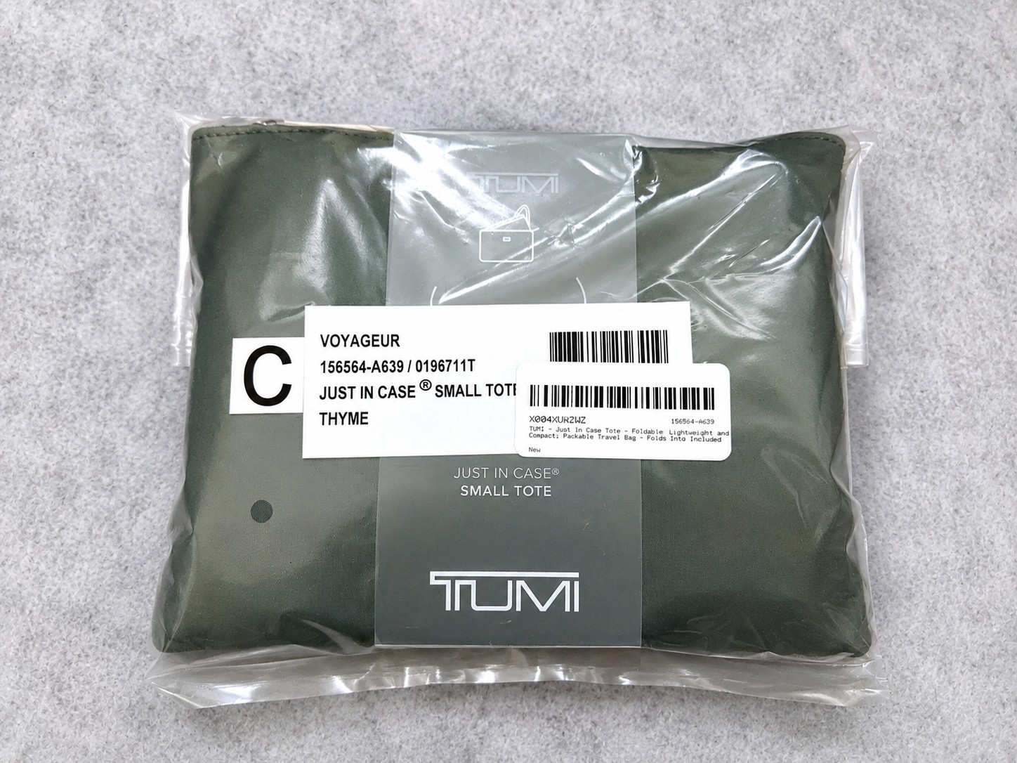 NWT TUMI Voyageur Just In Case Small Tote w/ Pouch Thyme
