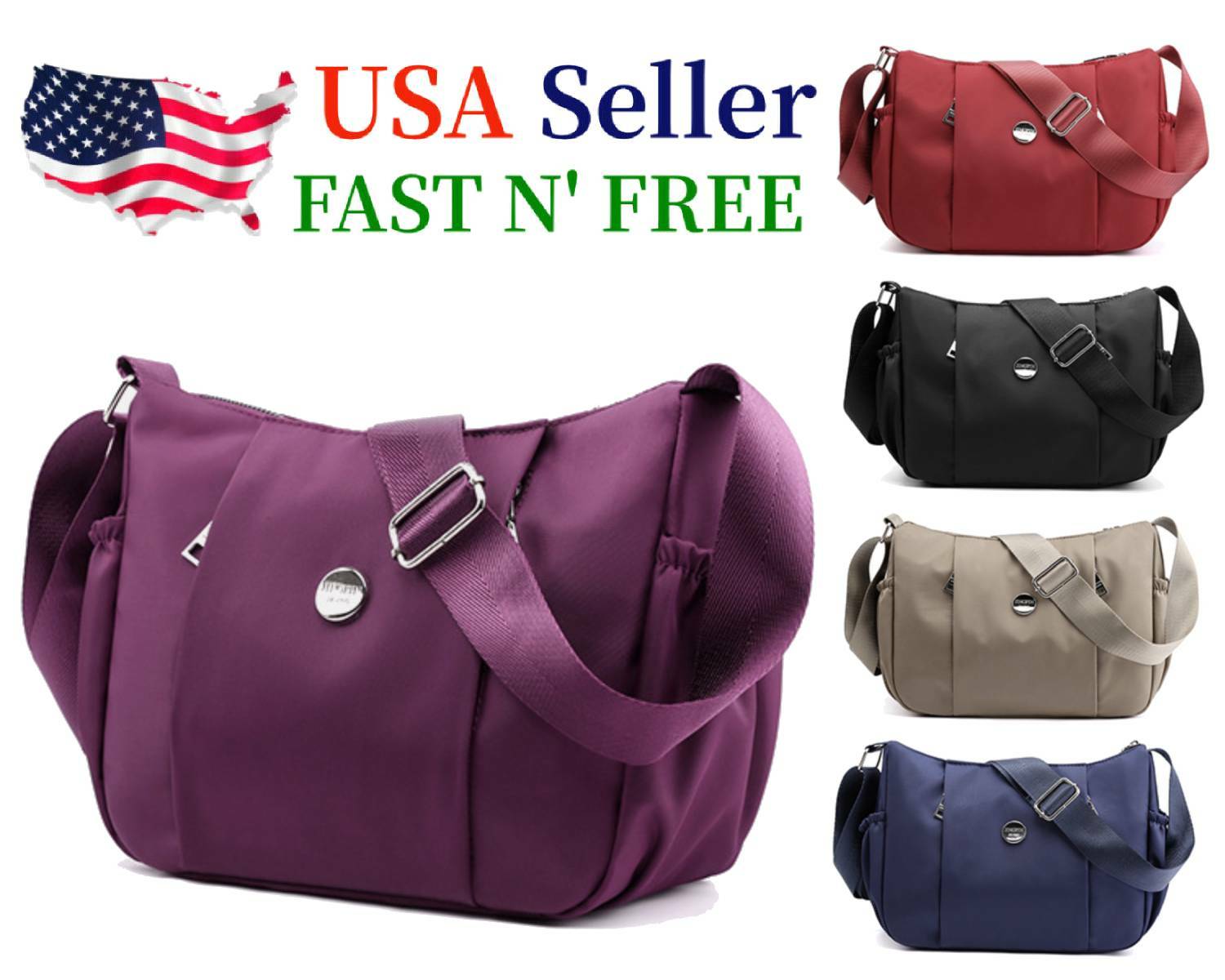 Waterproof Messenger Crossbody Ladies Handbag lightweight Shoulder Women’s Purse
