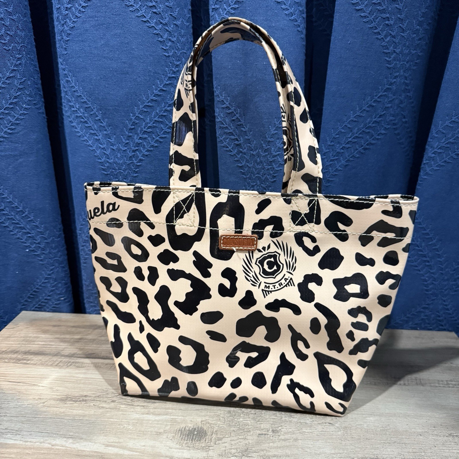 Consuela Bam Bam Grab N Go Mini Pink Leopard Tote Mobwife Boho Chic Beach Bag