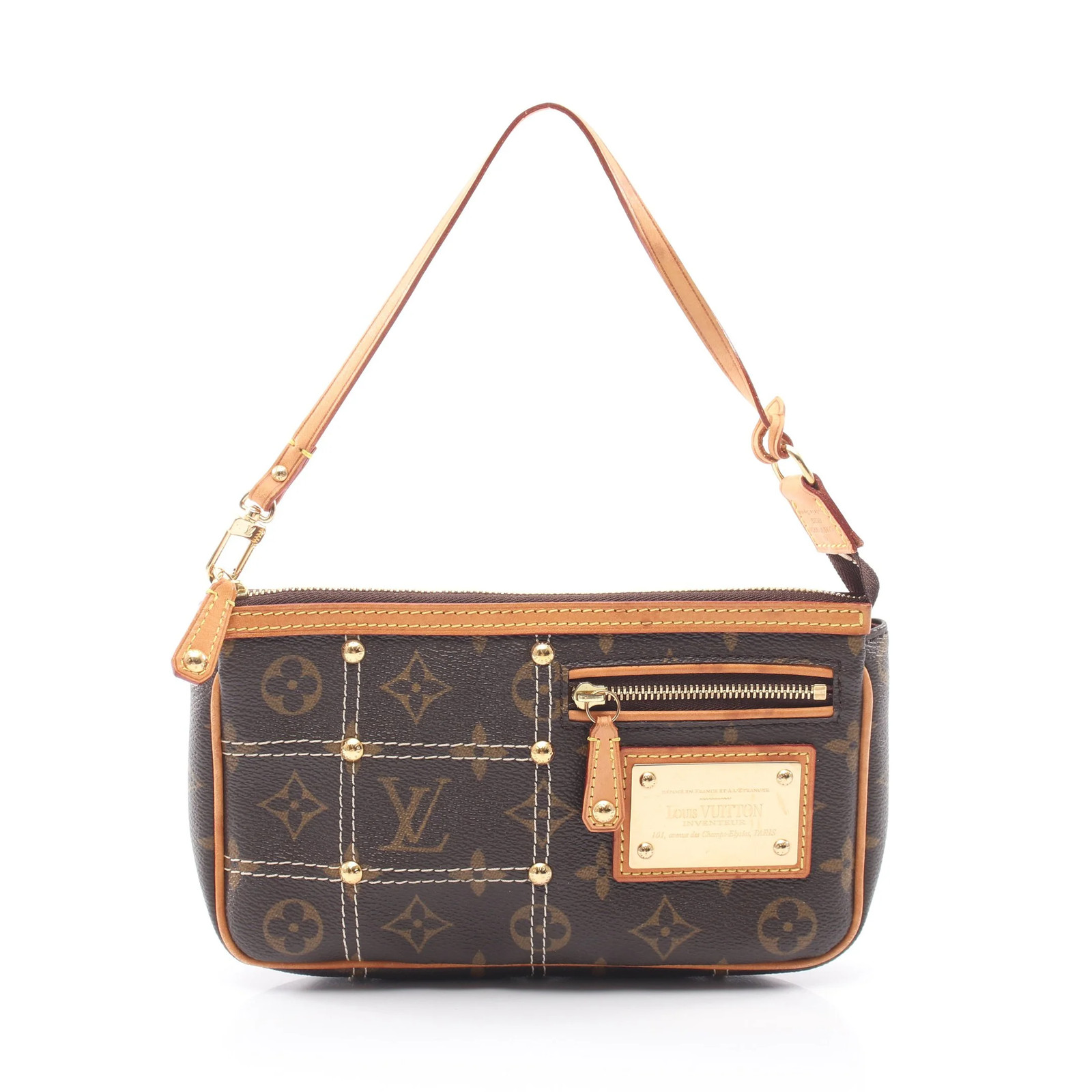 Louis Vuitton Pochette Handbag Brown PVC #RCB6650