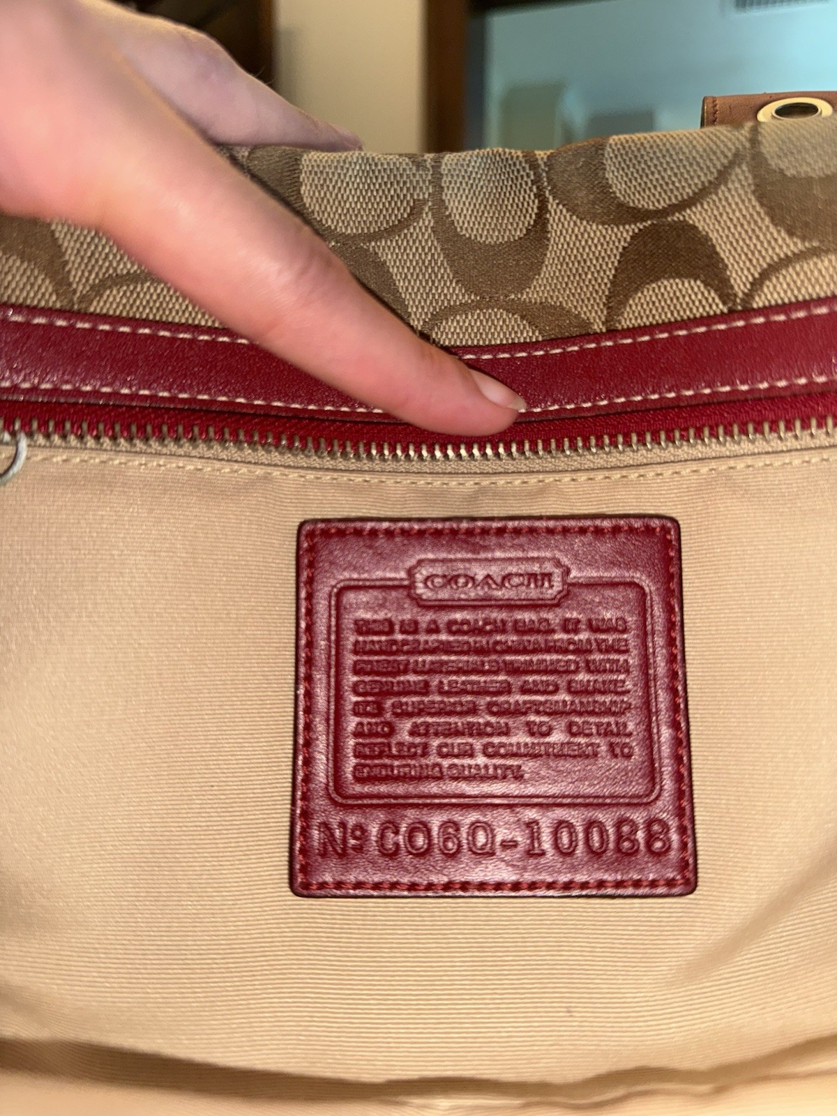 Coach Mia Soho Signature Patchwork Satchel Bag – Red Python Trim (Style 10088)