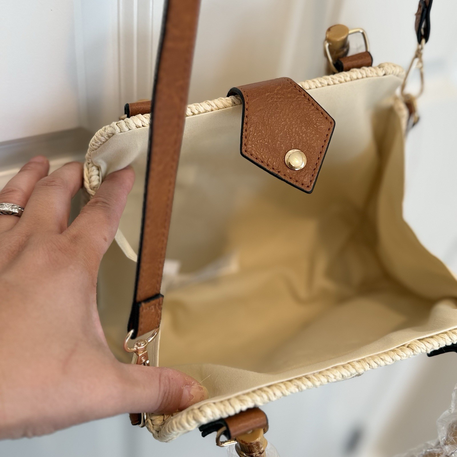 Intrend by Max Mara Bamboo-Handle Trapeze Bag Size: OS Spring /Summer