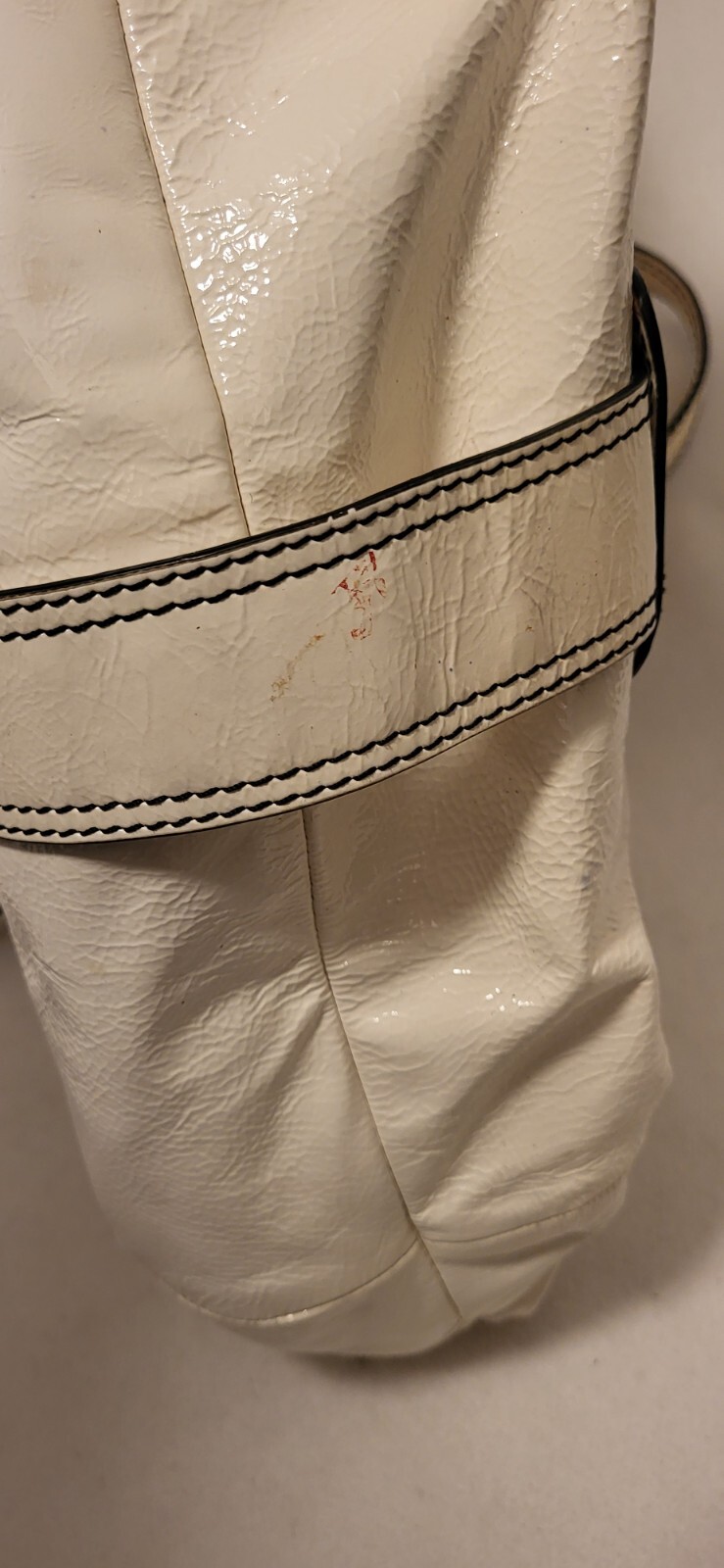 Rare Vtg Y2k Isabella Fiore Cream/white/red Purse Bag