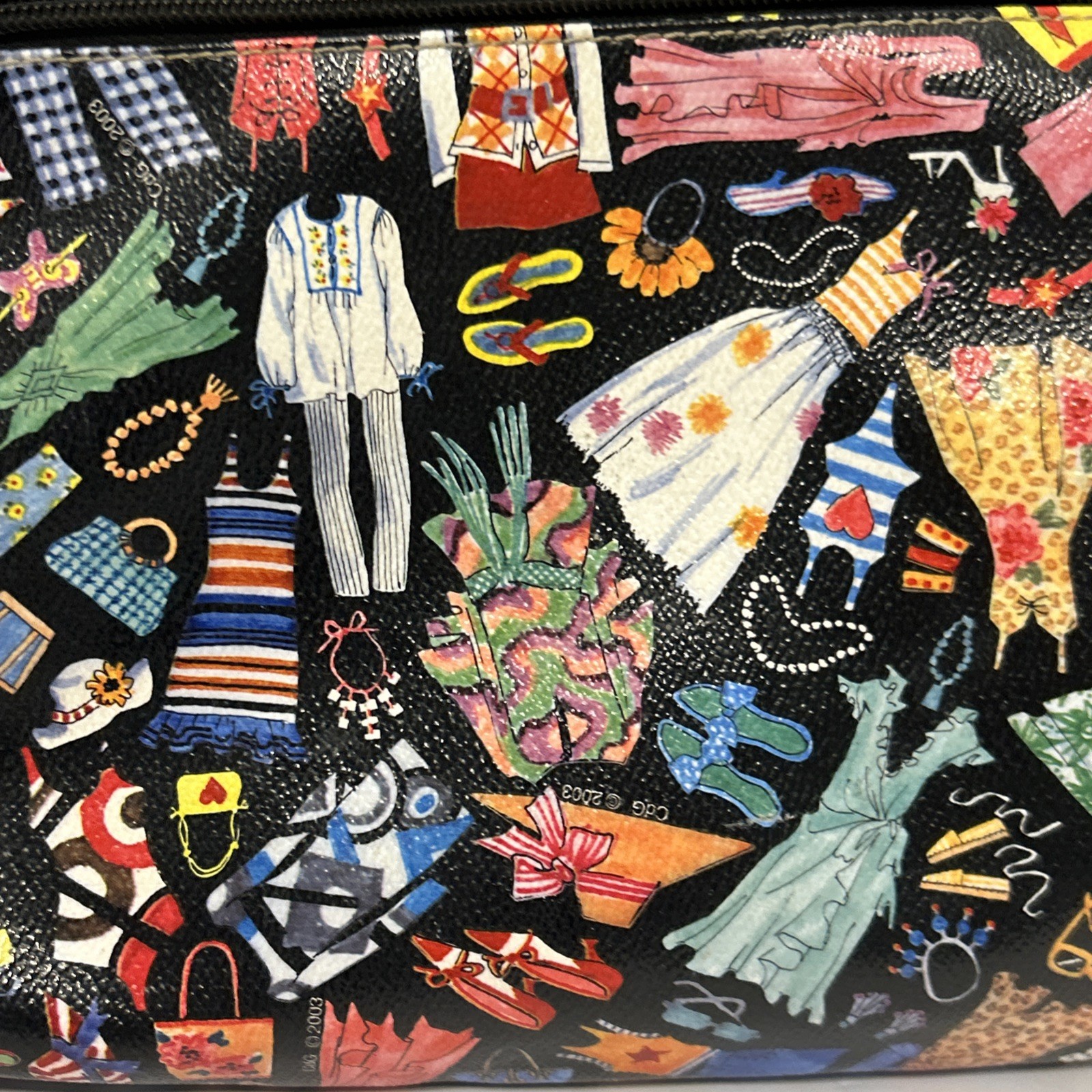 Sydney Love 2003 Tote Bag Colorful Print Of Various Clothing Read Desc.