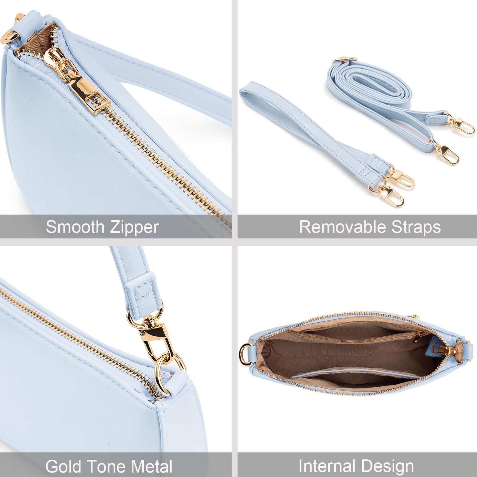 NIUEIMEE ZHOU Shoulder Bag for Women Retro Vegan Leather Classic Tote HandBag…