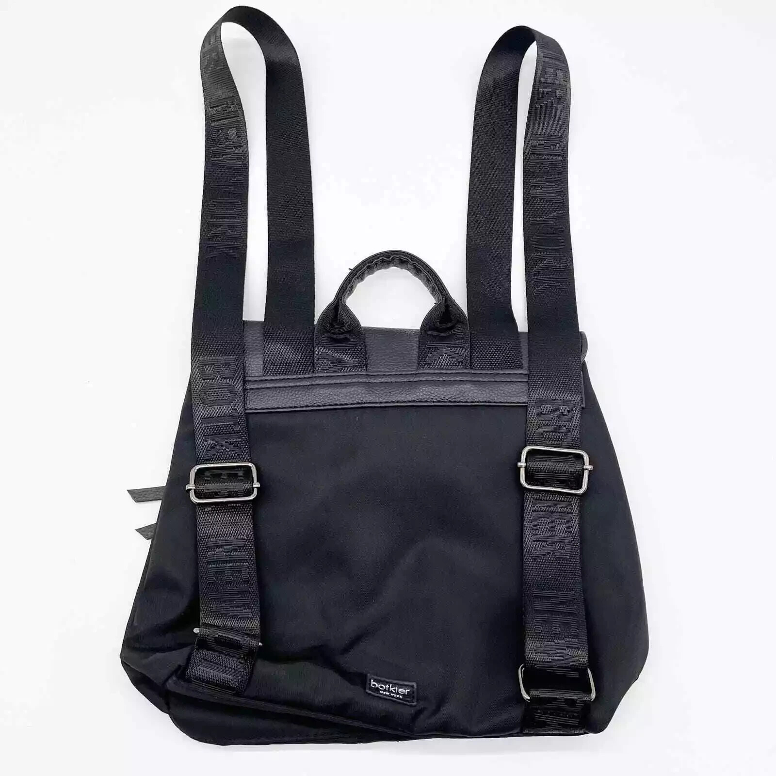 Botkier New York Trigger Nylon Small Black Backpack Top Handle Bag