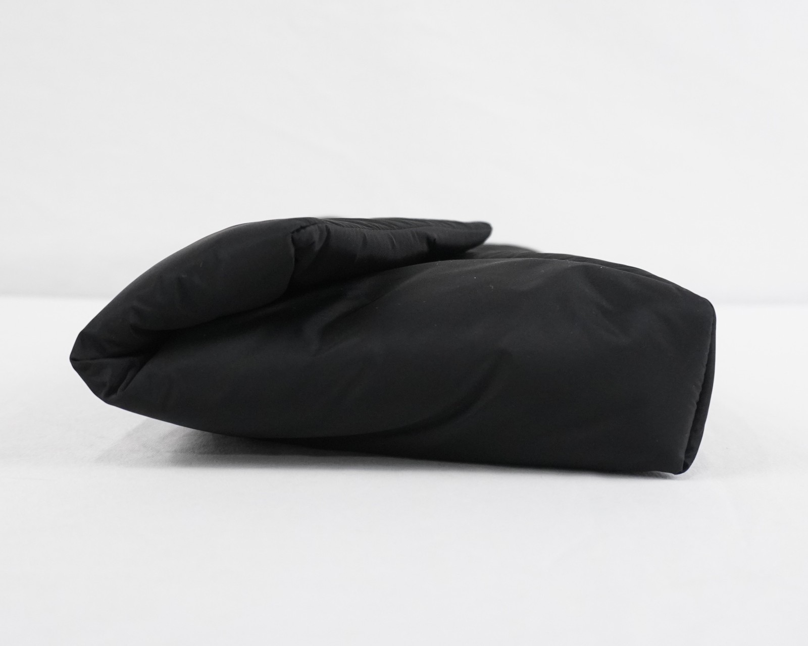 Saint Laurent Cassandre Large Envelope Pouch/Clutch In Black Nylon Snap Closure