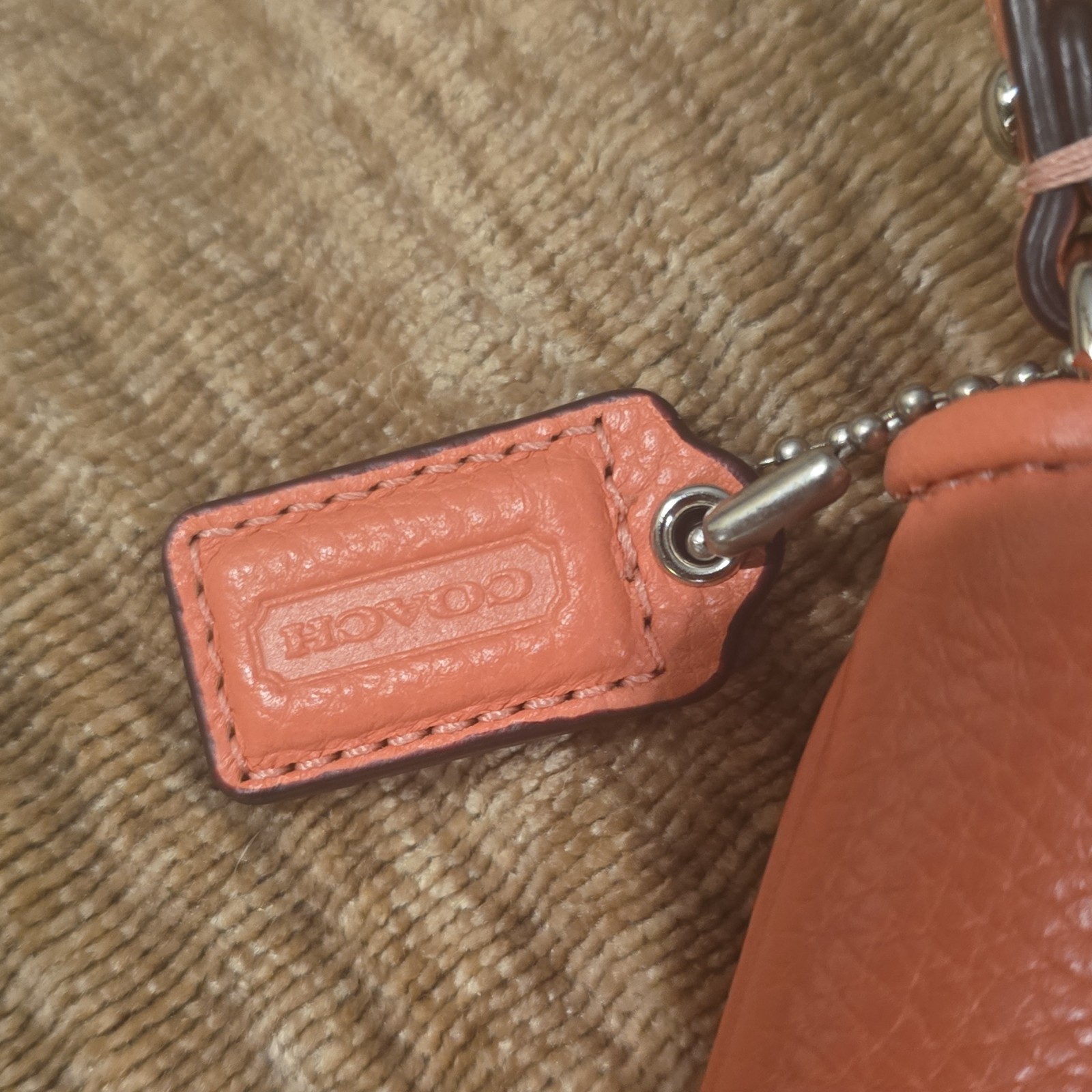 Y2k Coach Ashley Pleated Pebbled Leather Large Wristlet