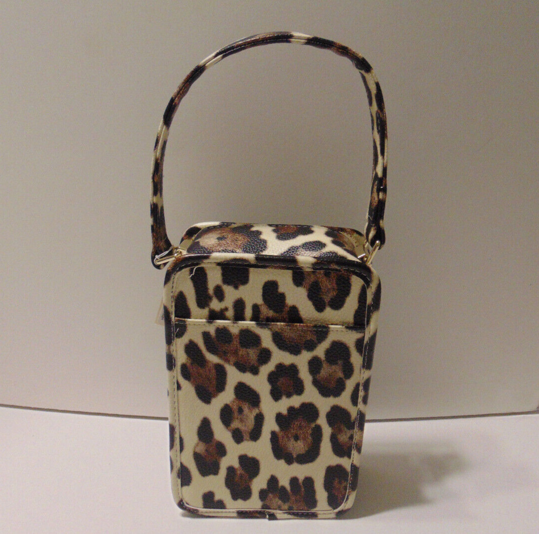 Crossbody Bag Women’s Leopard Print Small Trunk Style Tres Jolie