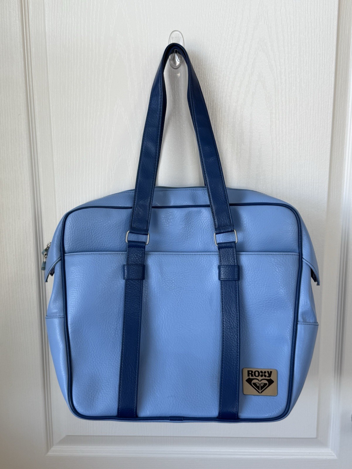 Vintage Blue Roxy Quicksilver Travel Bag Luggage PVC