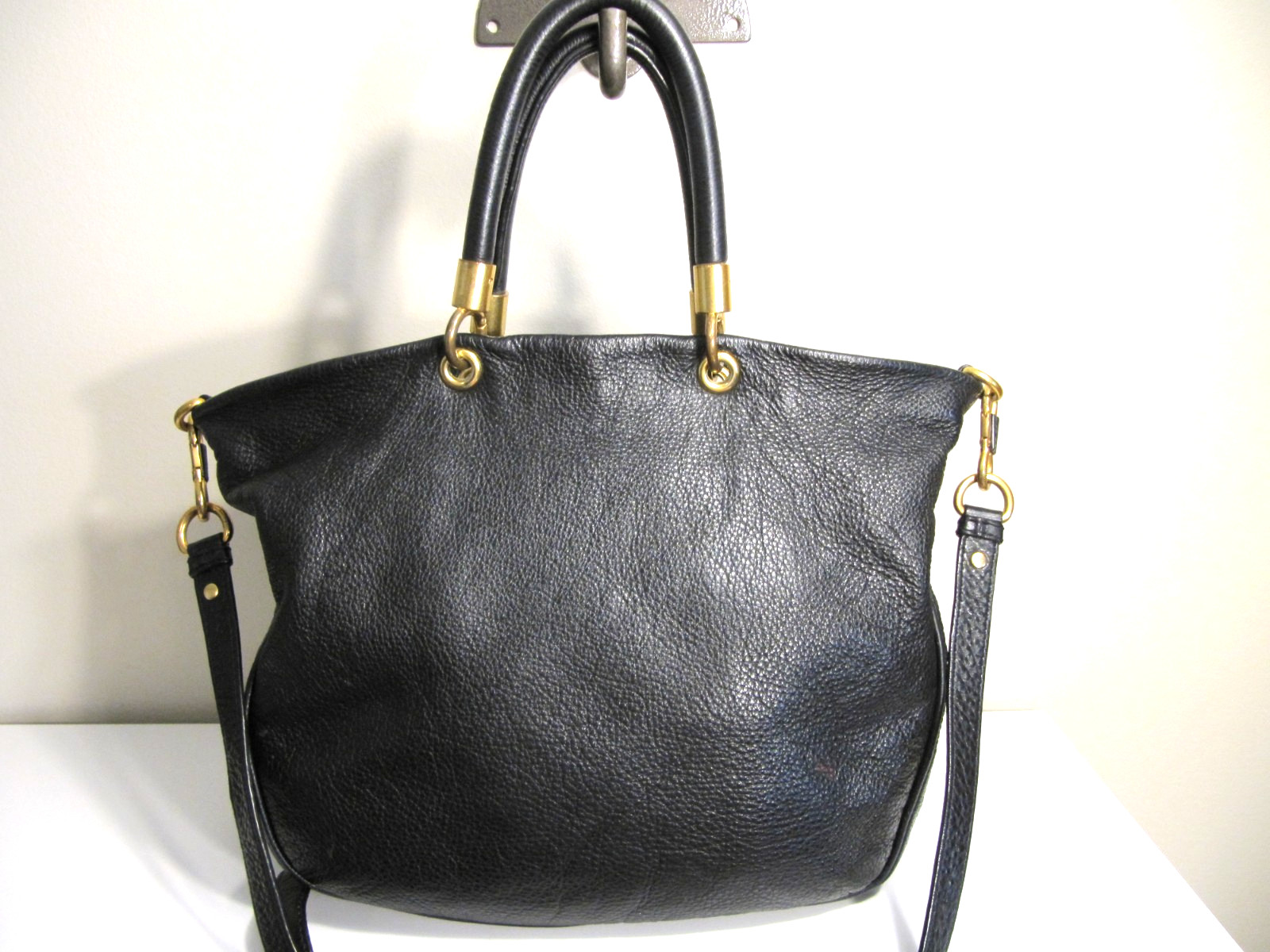 Marc Jacobs Satchel Too Hot To Handle Mini Shopper – Black Leather Bag Purse