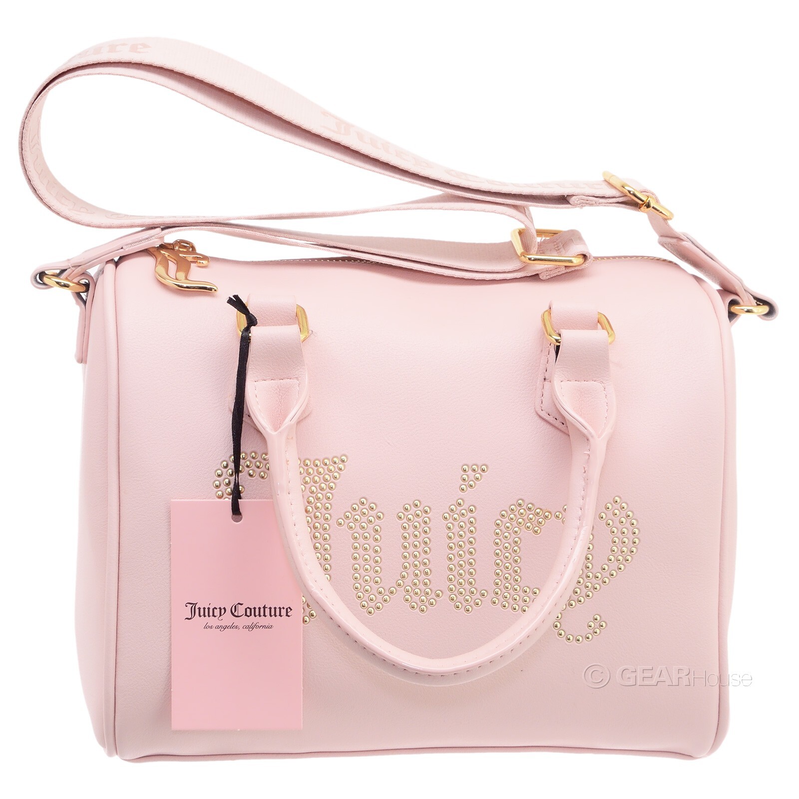Juicy Couture Obsession Satchel Handbag Crossbody Bag Pink Clay Womens 10-Inch