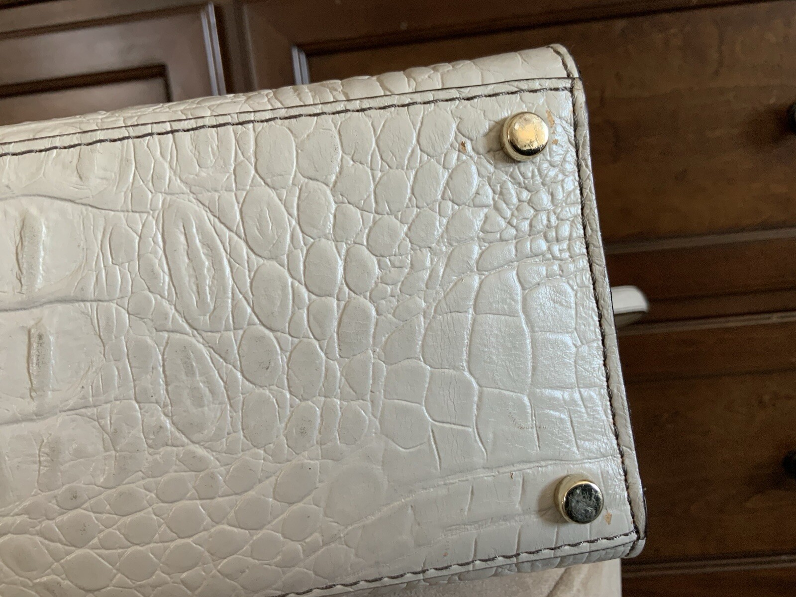 KATE SPADE Satchel Handbag DORIS ORCHARD VALLEY Sidewalk Croc Embossed Leather