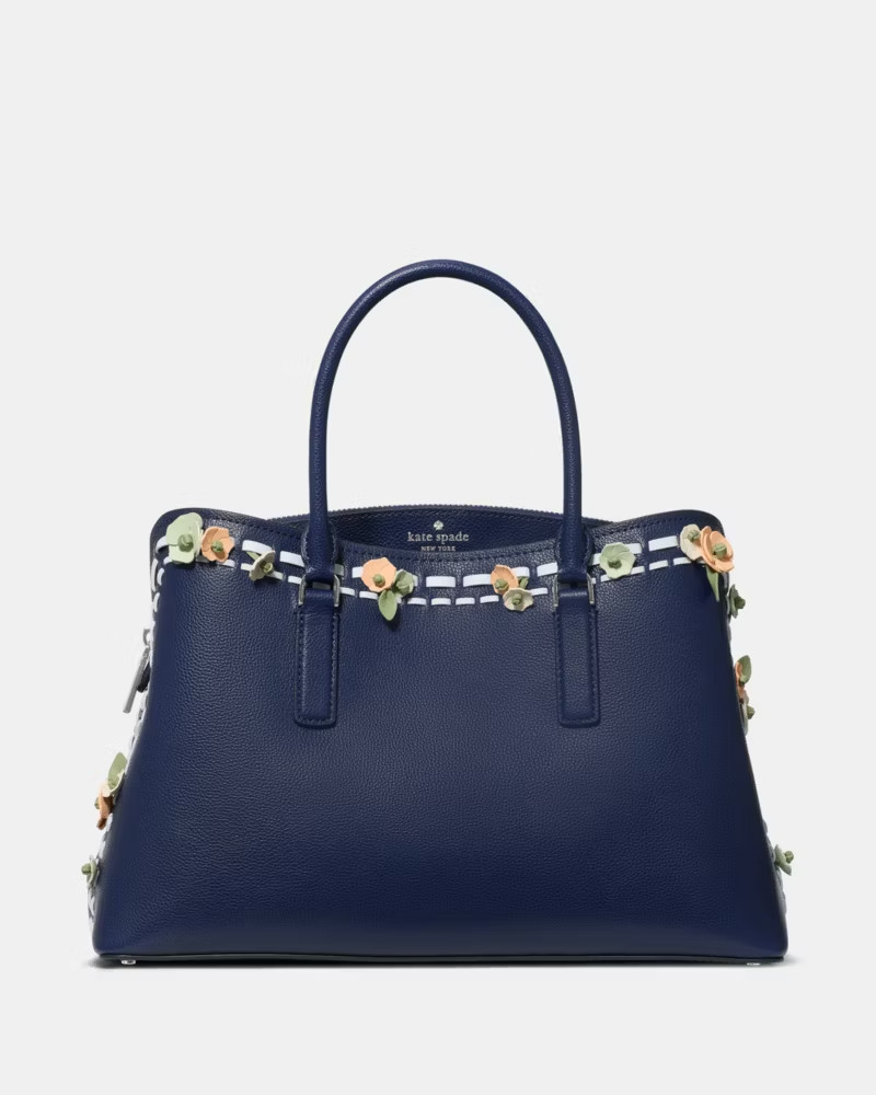 Kate Spade NWT Thompson Street Floral Satchel – Parisian Navy