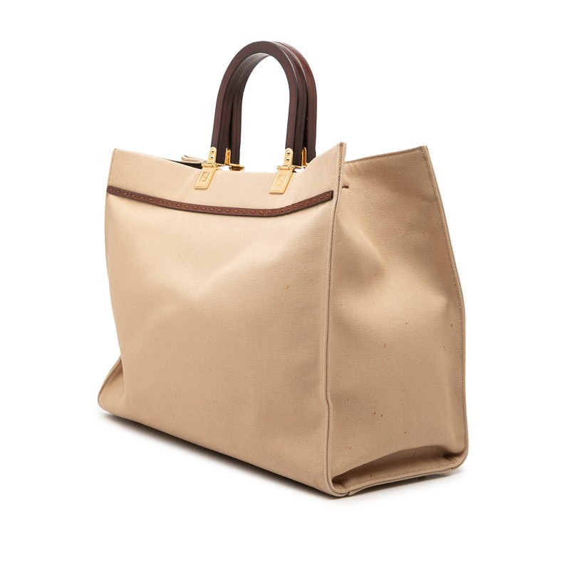 FENDI Sunshine Medium Tote Bag Handbag Shoulder Bag 2WAY 8BH386 Women 【Used】