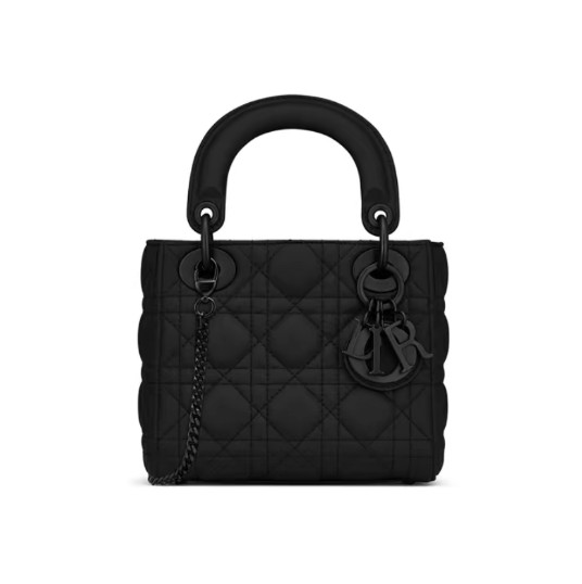 DIOR Lady Dior Leather Handbag Mini Women’s Black 6.7*2.8*5.9 in