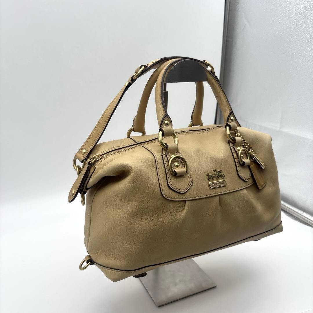 COACH Madison Mini Boston Shoulder Leather With Dust Bag