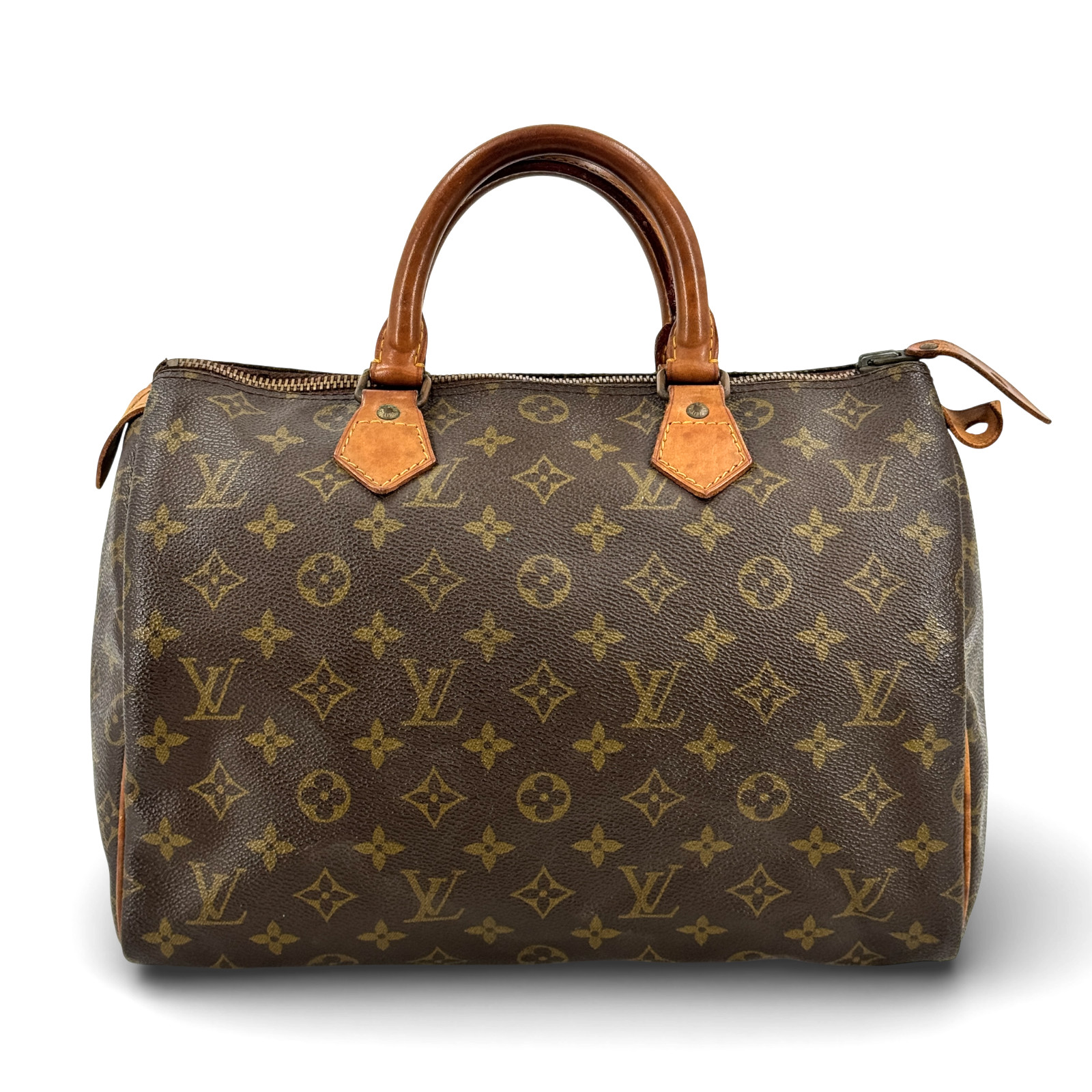 Auth LOUIS VUITTON Speedy 30 Monogram Canvas Brown Top Handle Boston Bag M41526