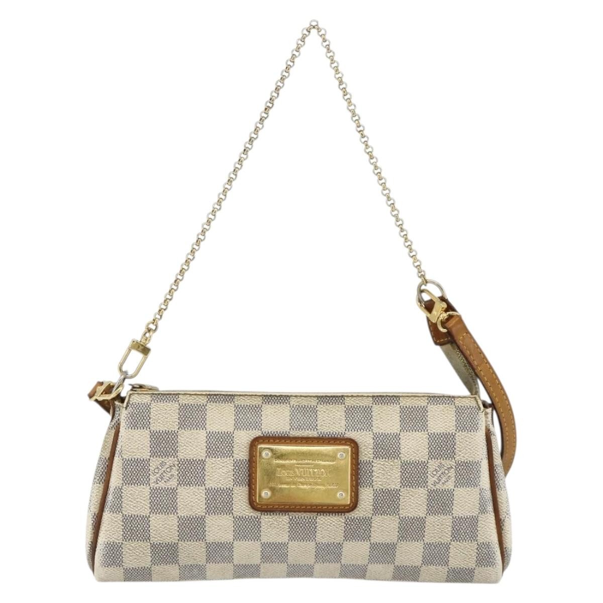 LOUIS VUITTON Damier Azur Eva Shoulder Bag 2way N55214 LV Auth 176535