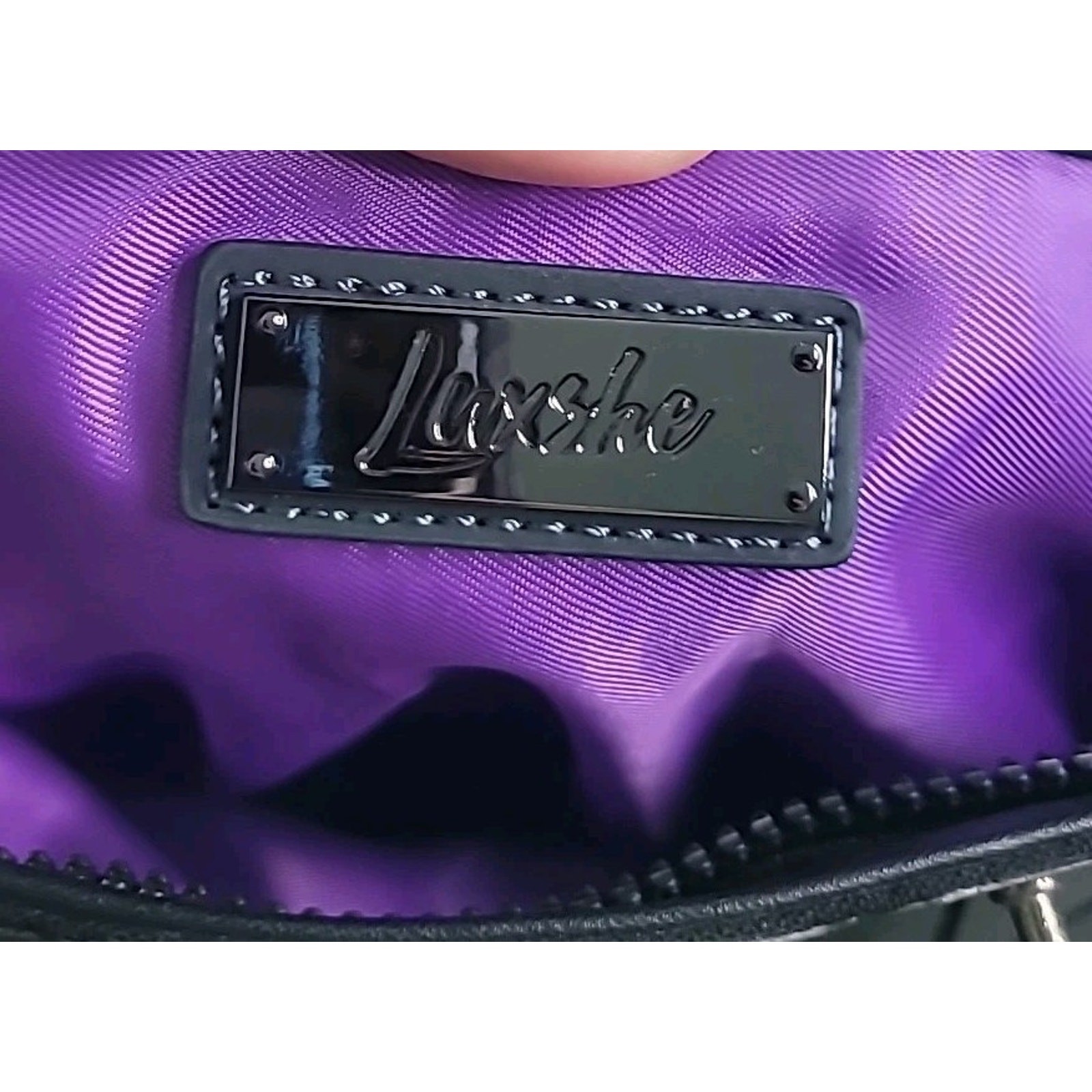 Luxshe Color Changing Prism Holographic Laptop Bag Futuristic Avante Garde Geo