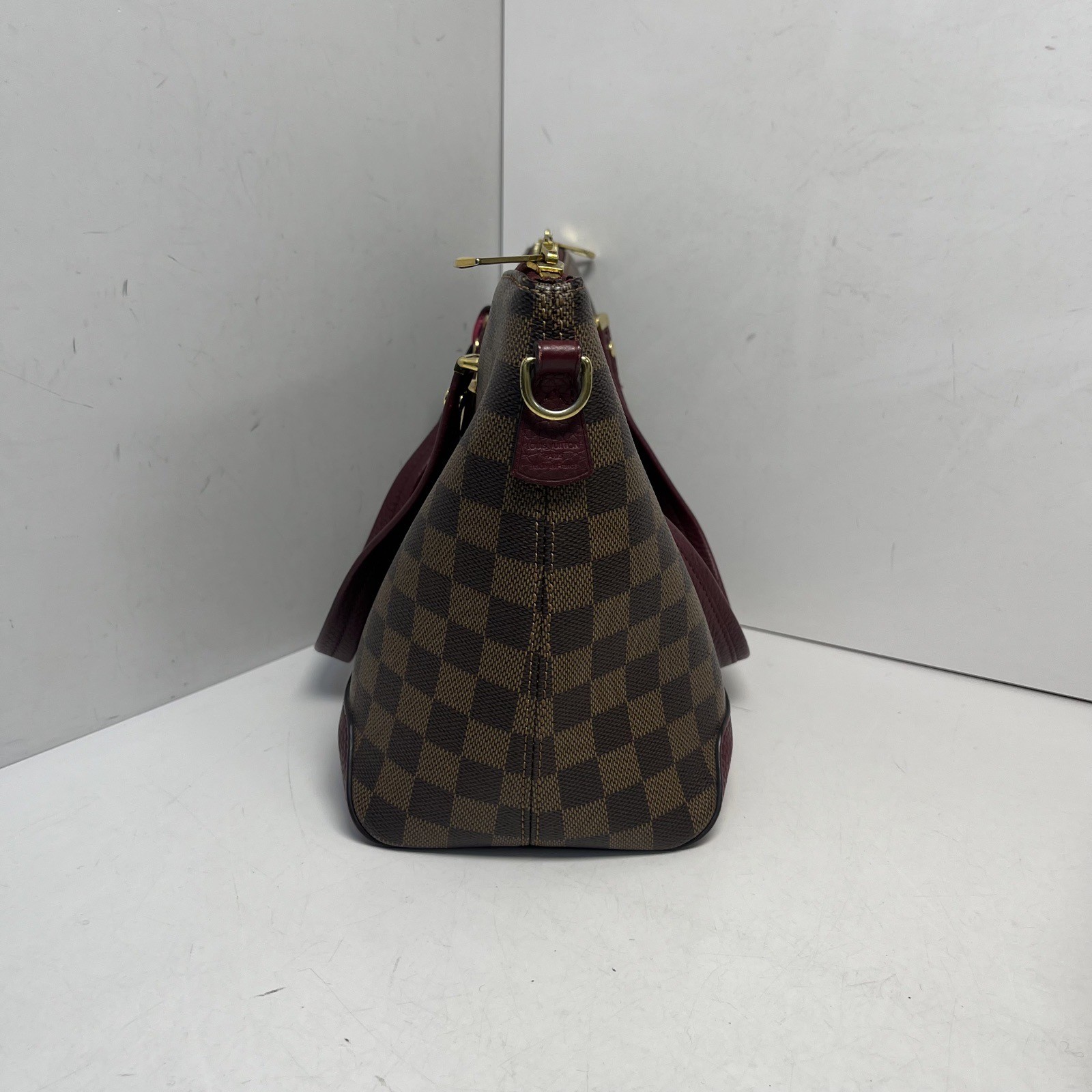 LOUIS VUITTON Brown Damier PVC 2017 Hyde Park Handbag Shoulder Bag