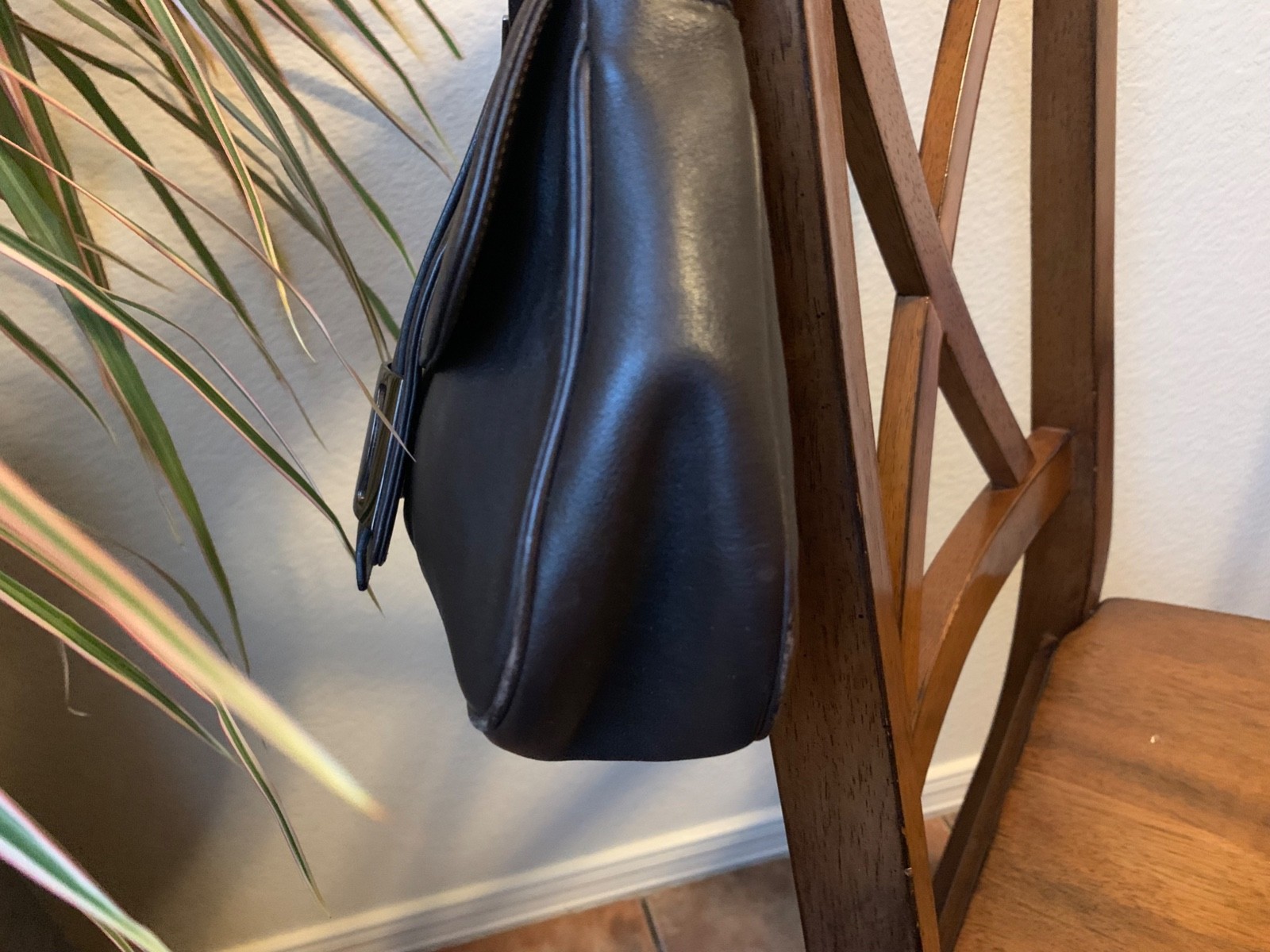 Salvatore Ferragamo Brown Leather Medium Gancini Shoulder Bag