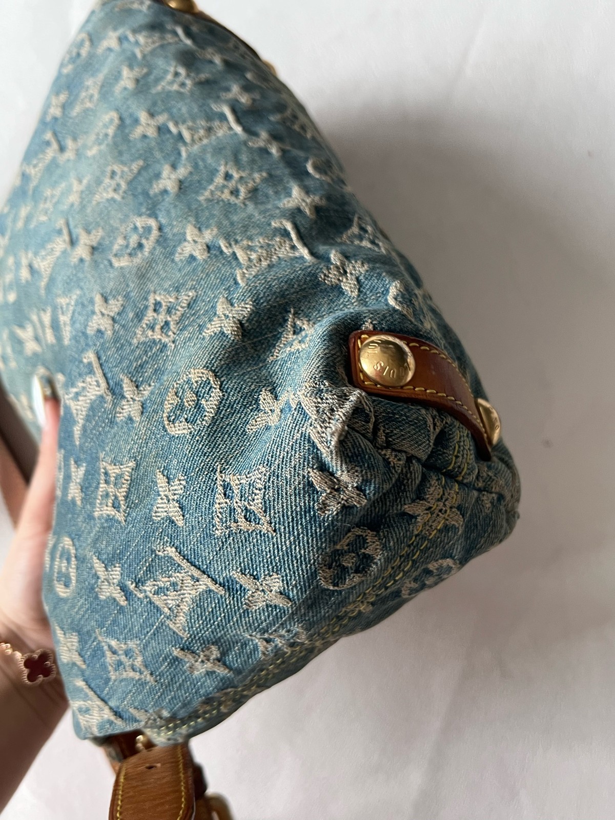 Louis Vuitton Monogram Denim Baggy Normal Blue Denim Shoulder&Crossbody Bag Duty