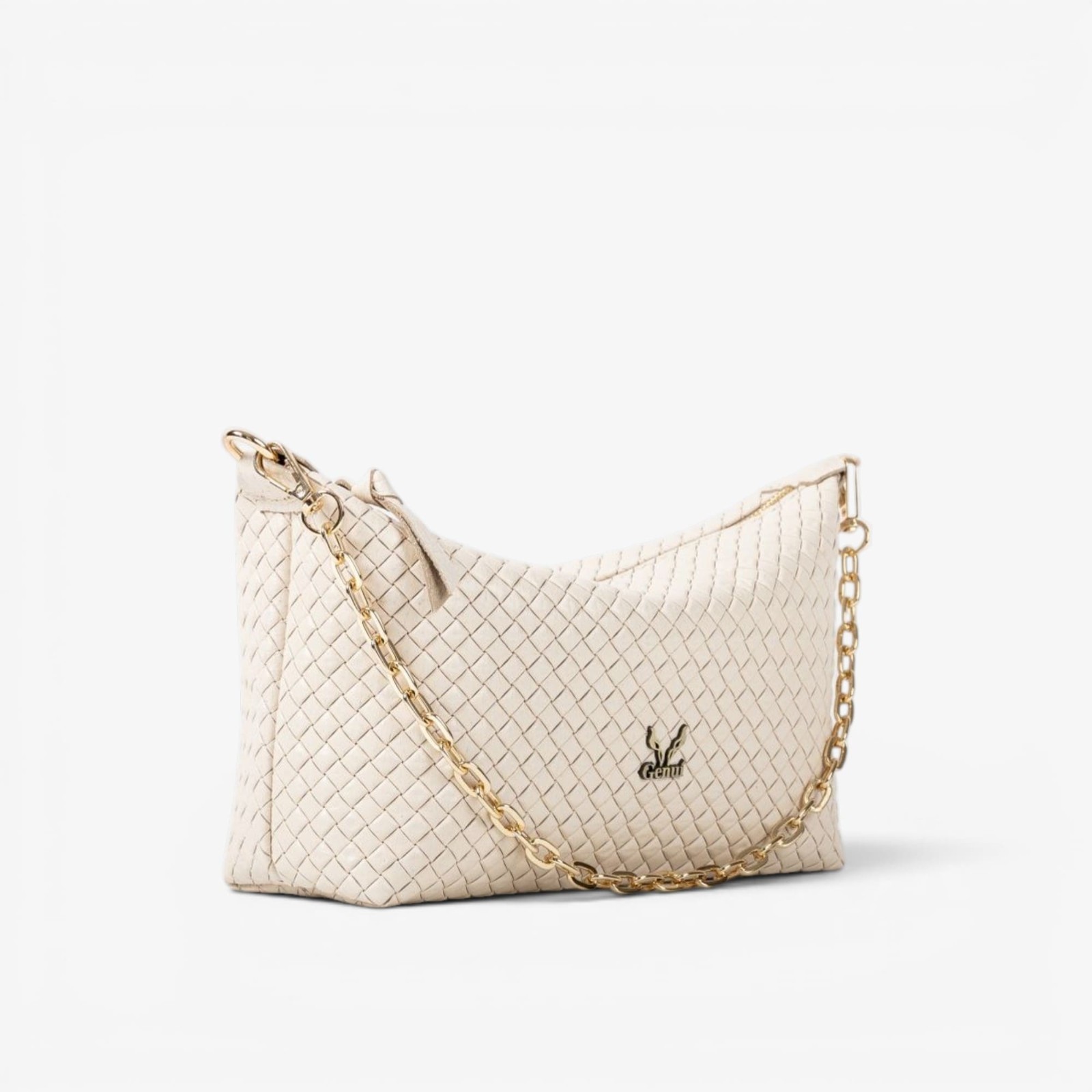 Women’s Leather Shoulder Bag Crossbody Gold Chain Small Made in Greece