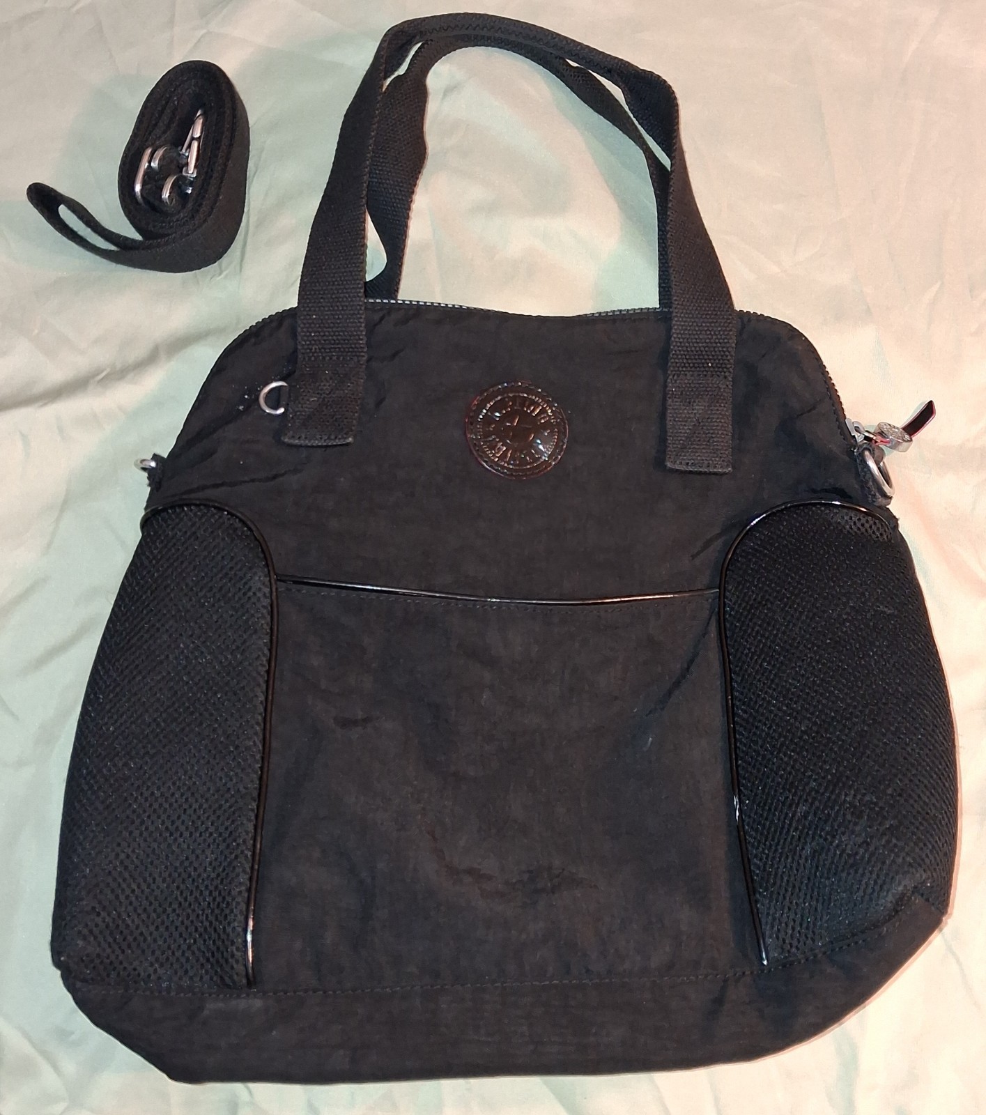 Kipling Felicity Crossbody Shoulder Bag Tote Black (14″ × 15″ × 5″) Pre-Owned