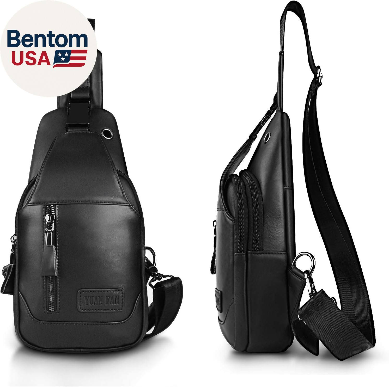 Leather Sling Bag Purse Chest Shoulder Backpack,Concealed Carry Crossbody Bags f