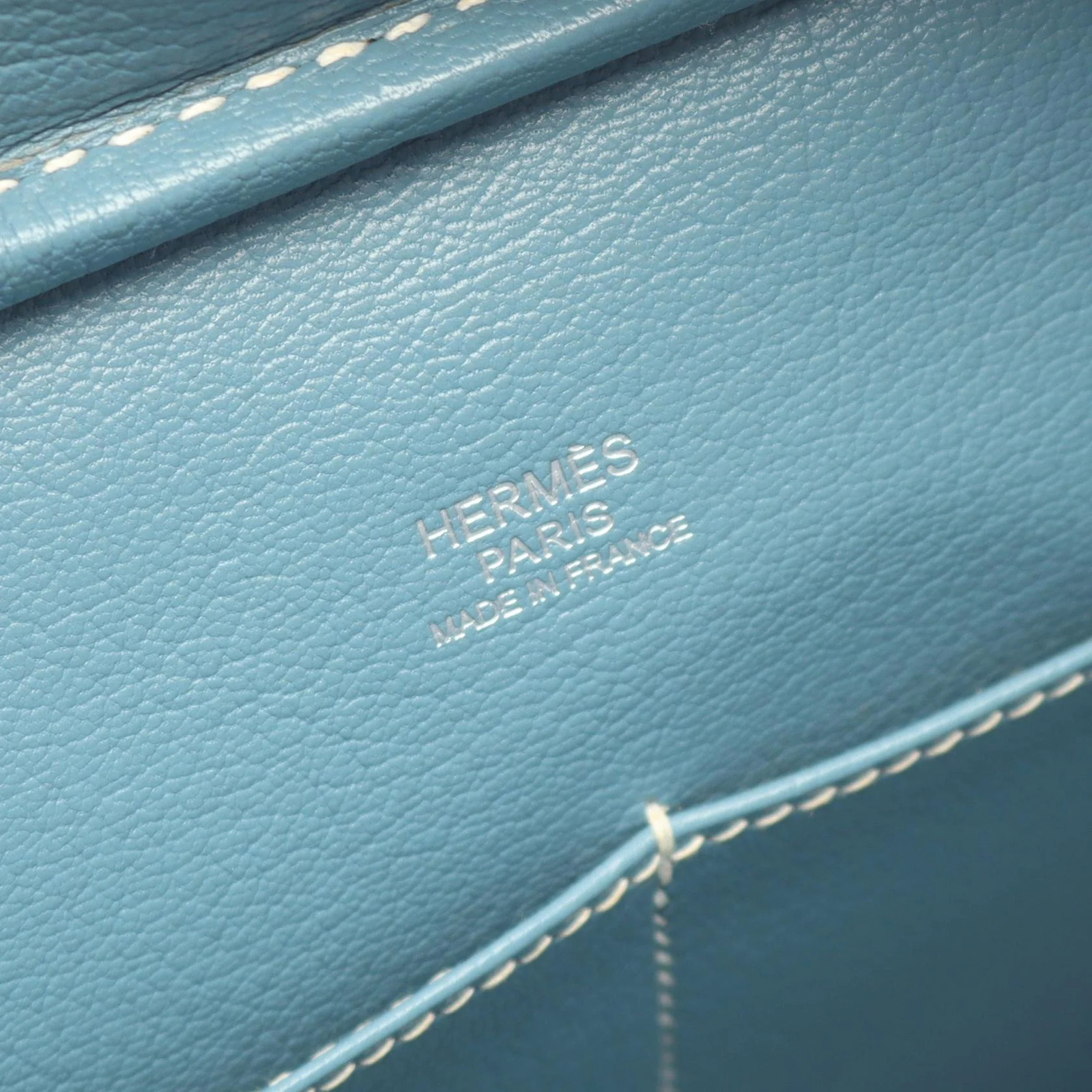 Hermes Plume Handbag Blue #RCB7551