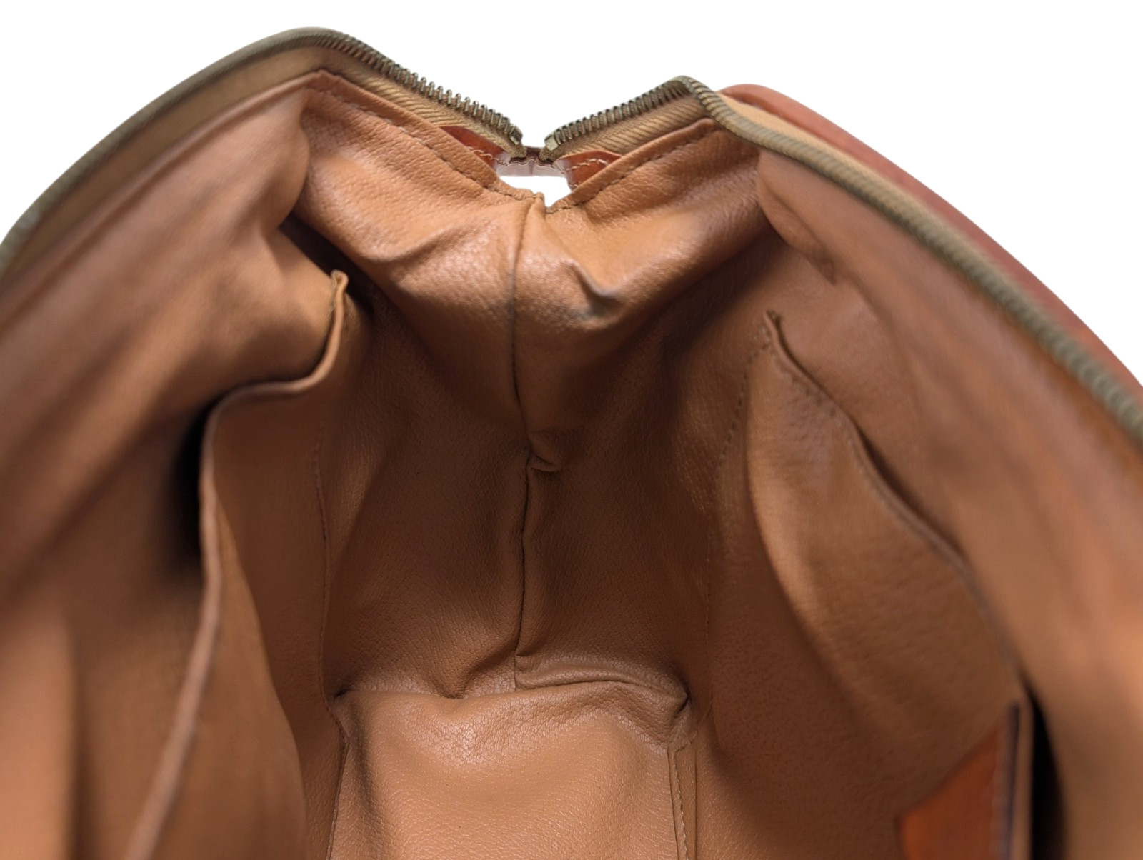CELINE Pouch Clutch Hand bag Purse Macadam Brown PVC Leather