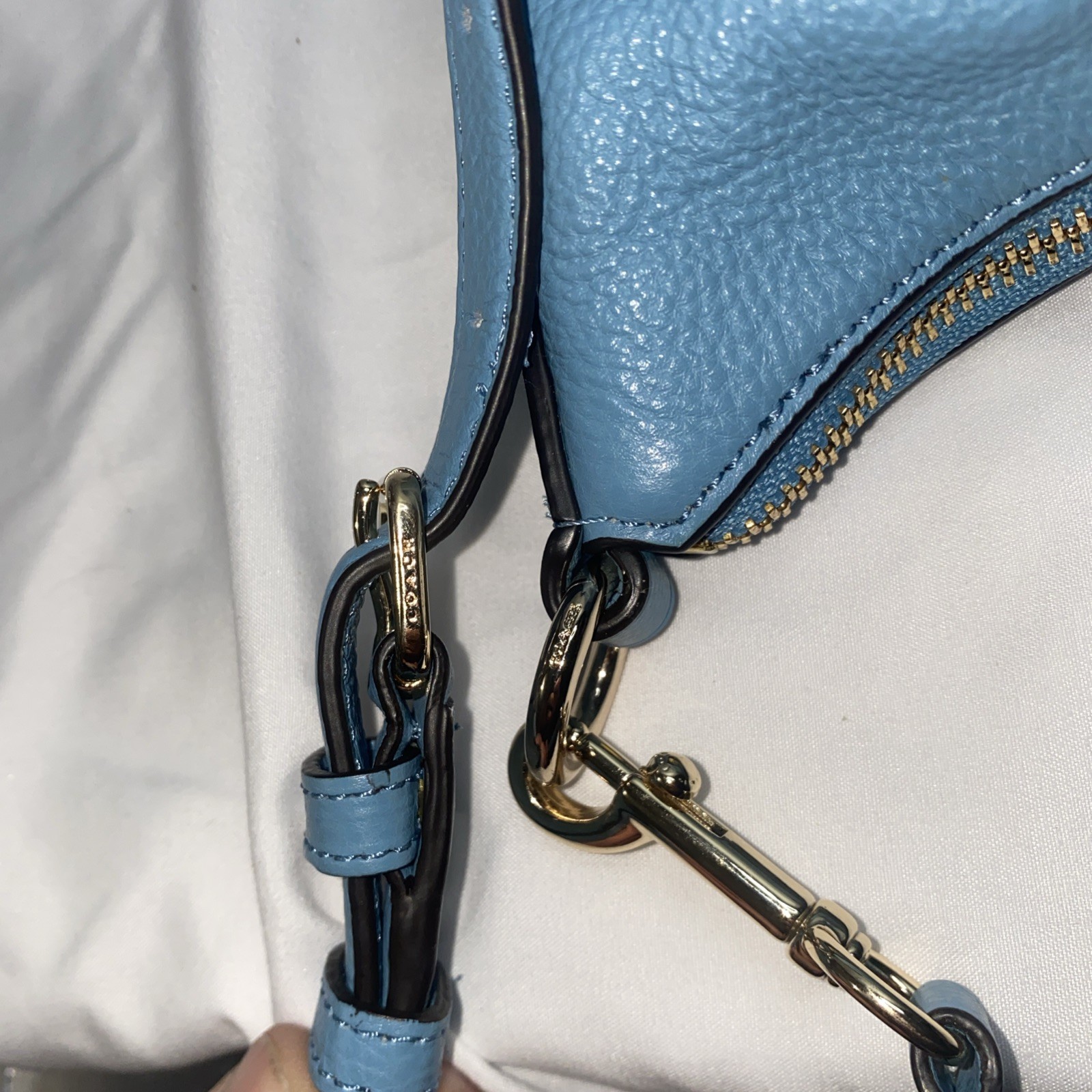 COACH EAST/WEST CELESTE CONVERTIBLE HOBO IN PEBBLE LEATHER F36628 SV/BLUE