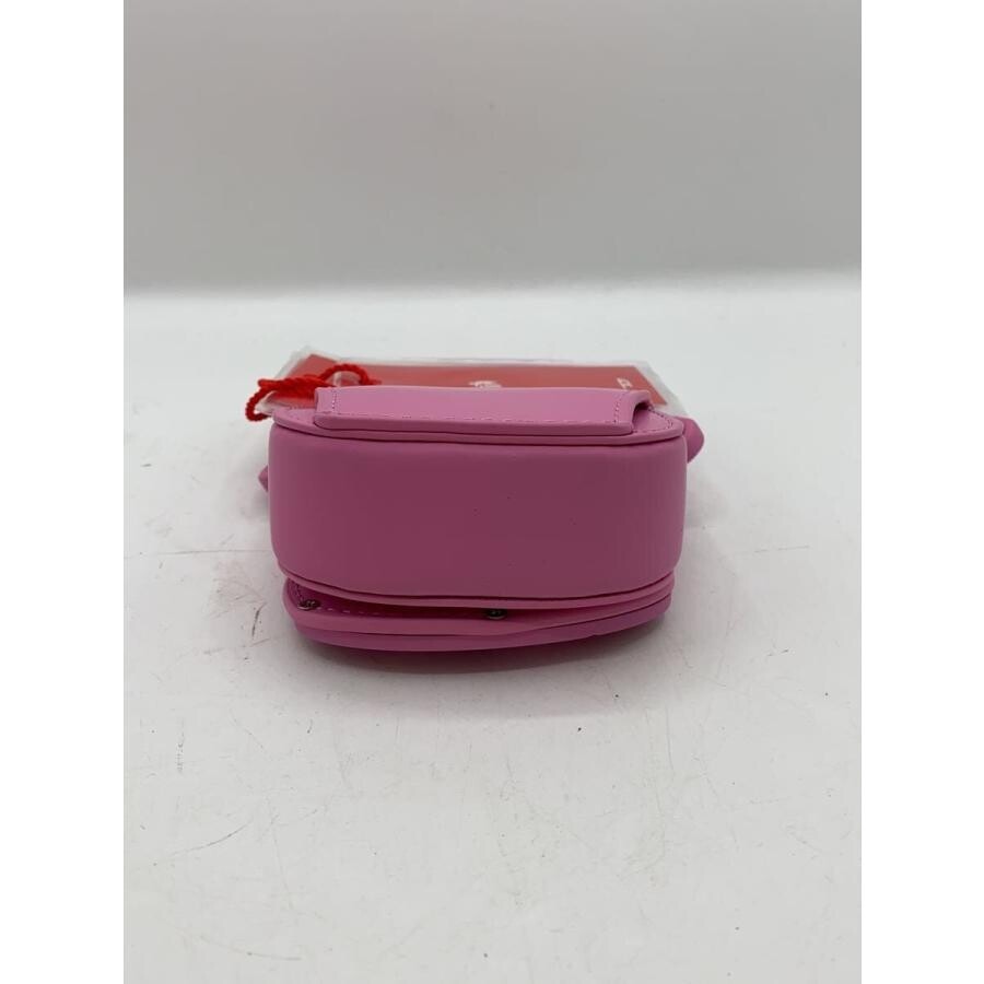 DIESEL Mini Charm Shoulder Bag Leather Pink Womens Compact Crossbody Purse