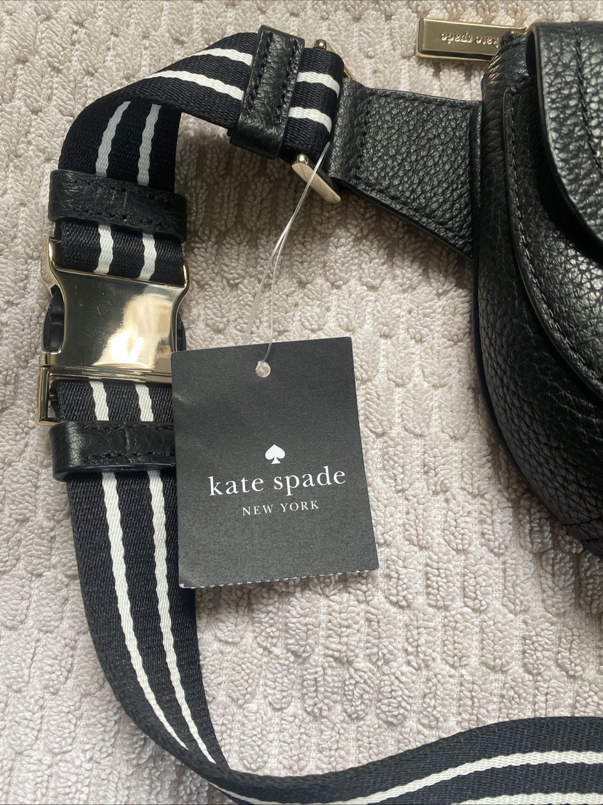 Kate Spade KB712 Rosie Belt Bag Black Pebbled Leather – Brand New With Tags
