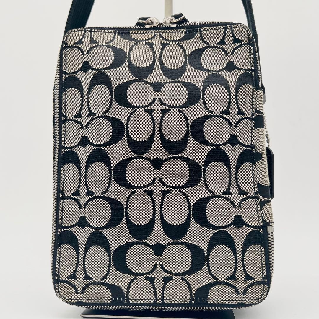 Coach Shoulder Bag Signature 4270 Multi storage Black