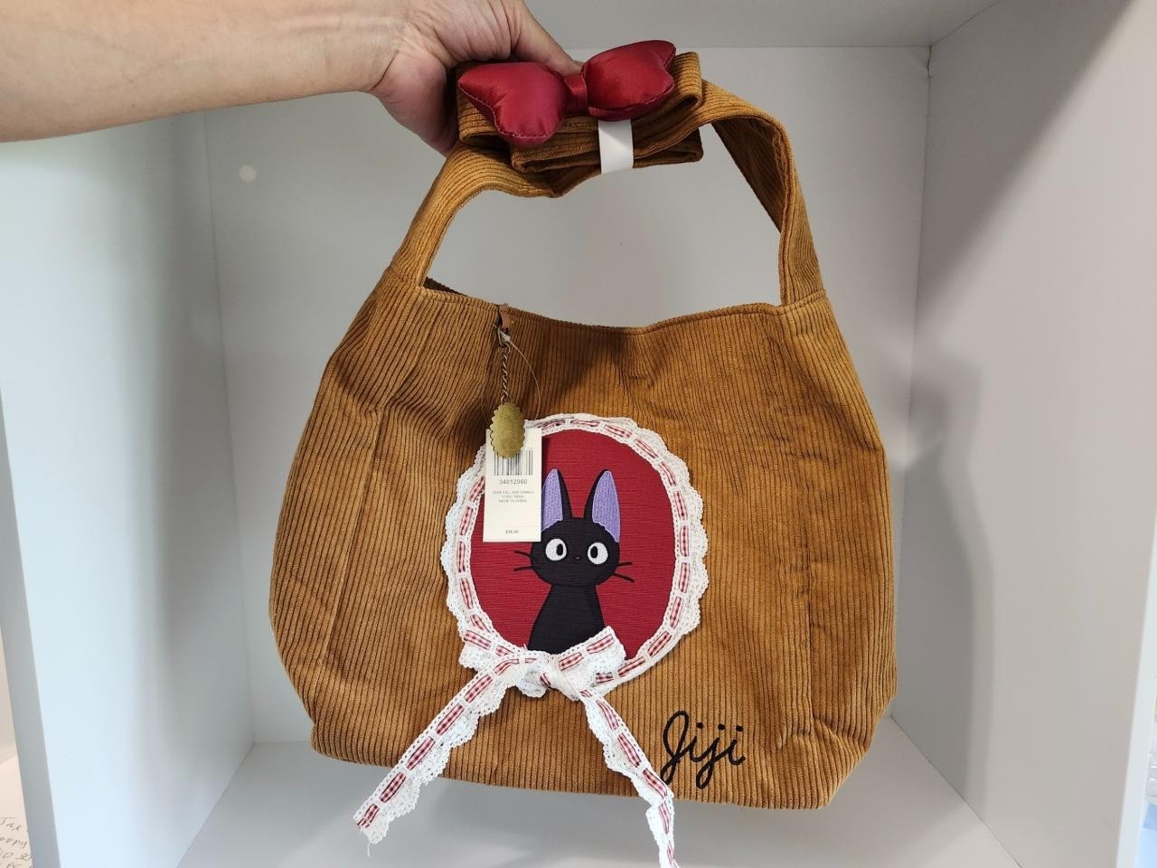 Her Universe Studio Ghibli Kiki’s Delivery Service Jiji Corduroy Shoulder Bag