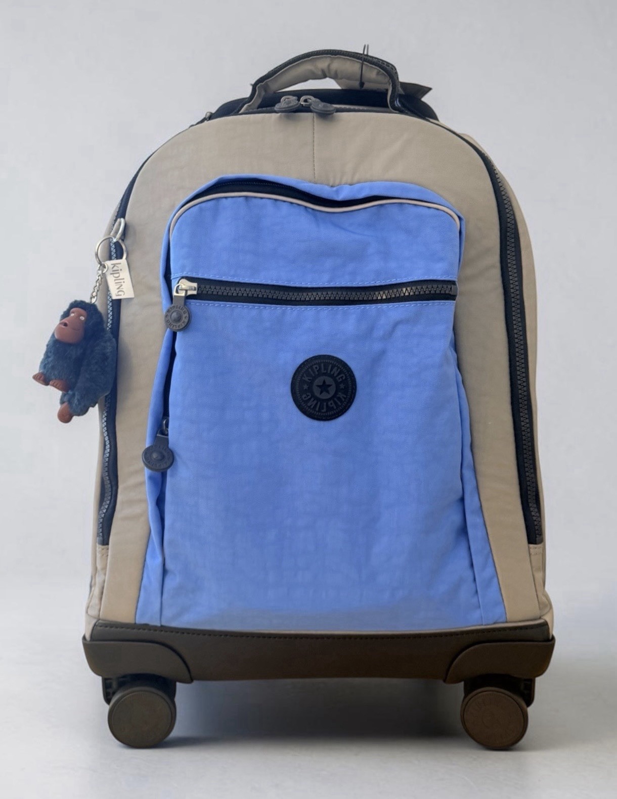 Kipling New Zea 15″ Laptop Rolling Backpack & 100 Pens Cosmetic Case Bright Sky