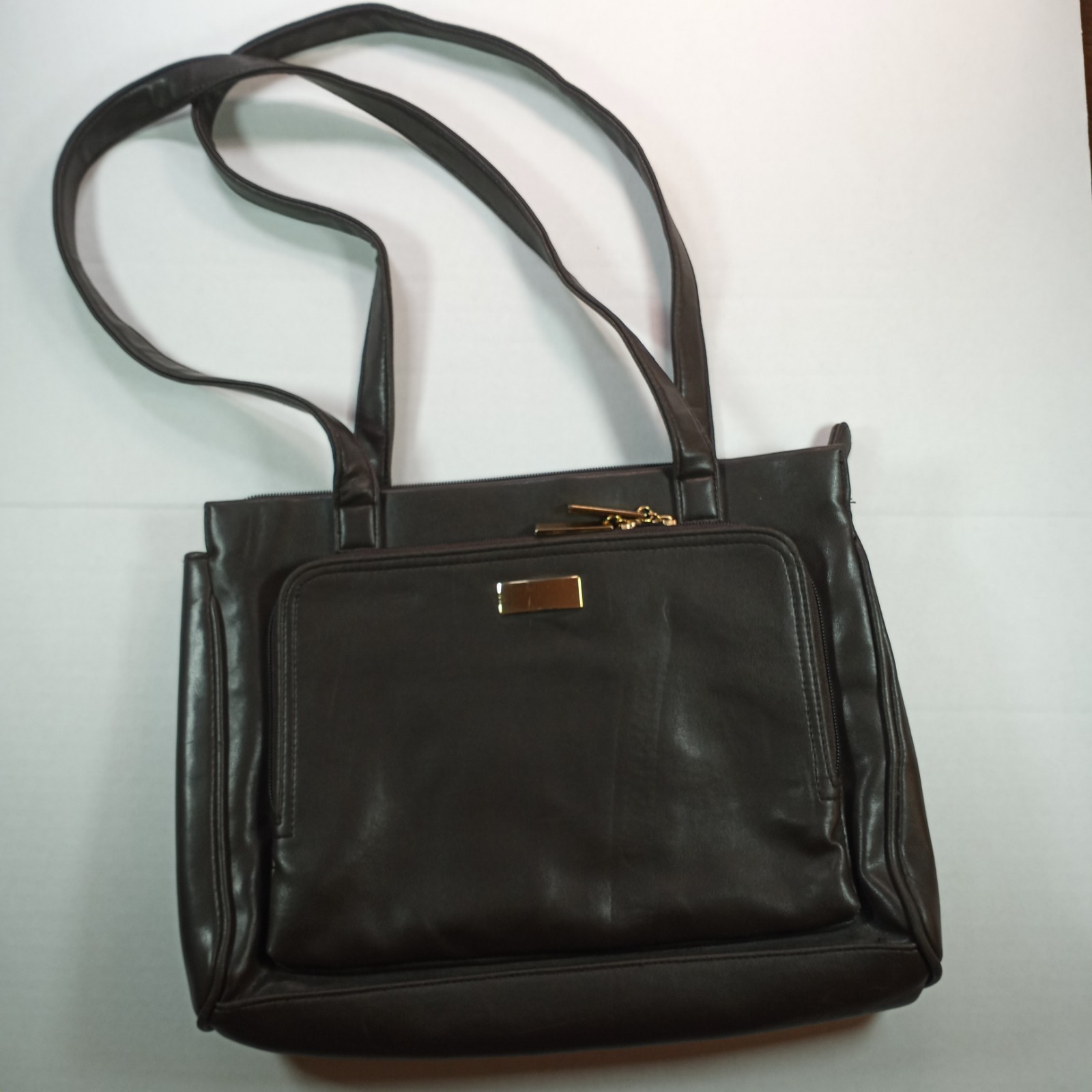 Worthington leather double strap shoulder bag