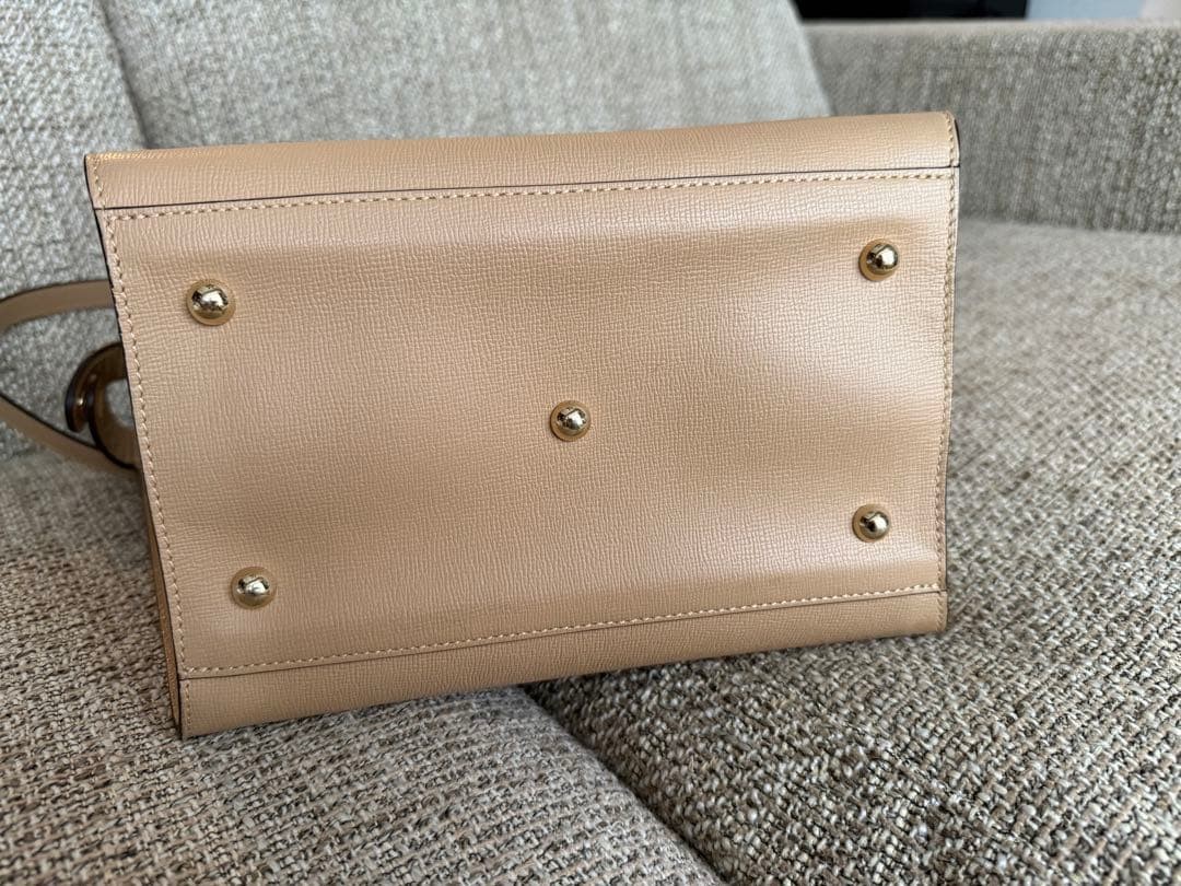 LONGCHAMP Leather Handbag Authentic Women about 8.66 x 8.86 × 5.12 inches